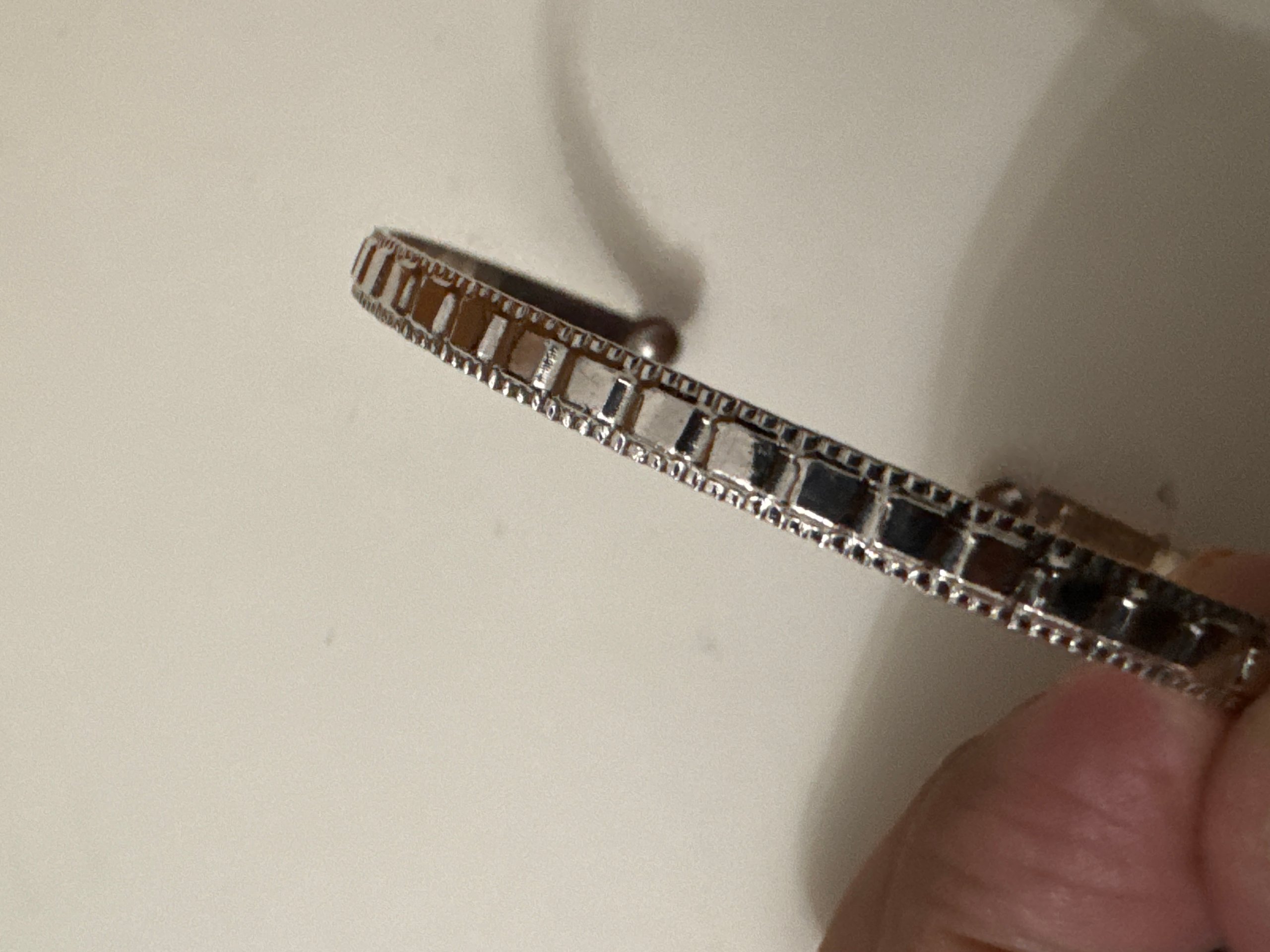 Silver Metal Cuff Bracelet Adjustable Unisex image 6