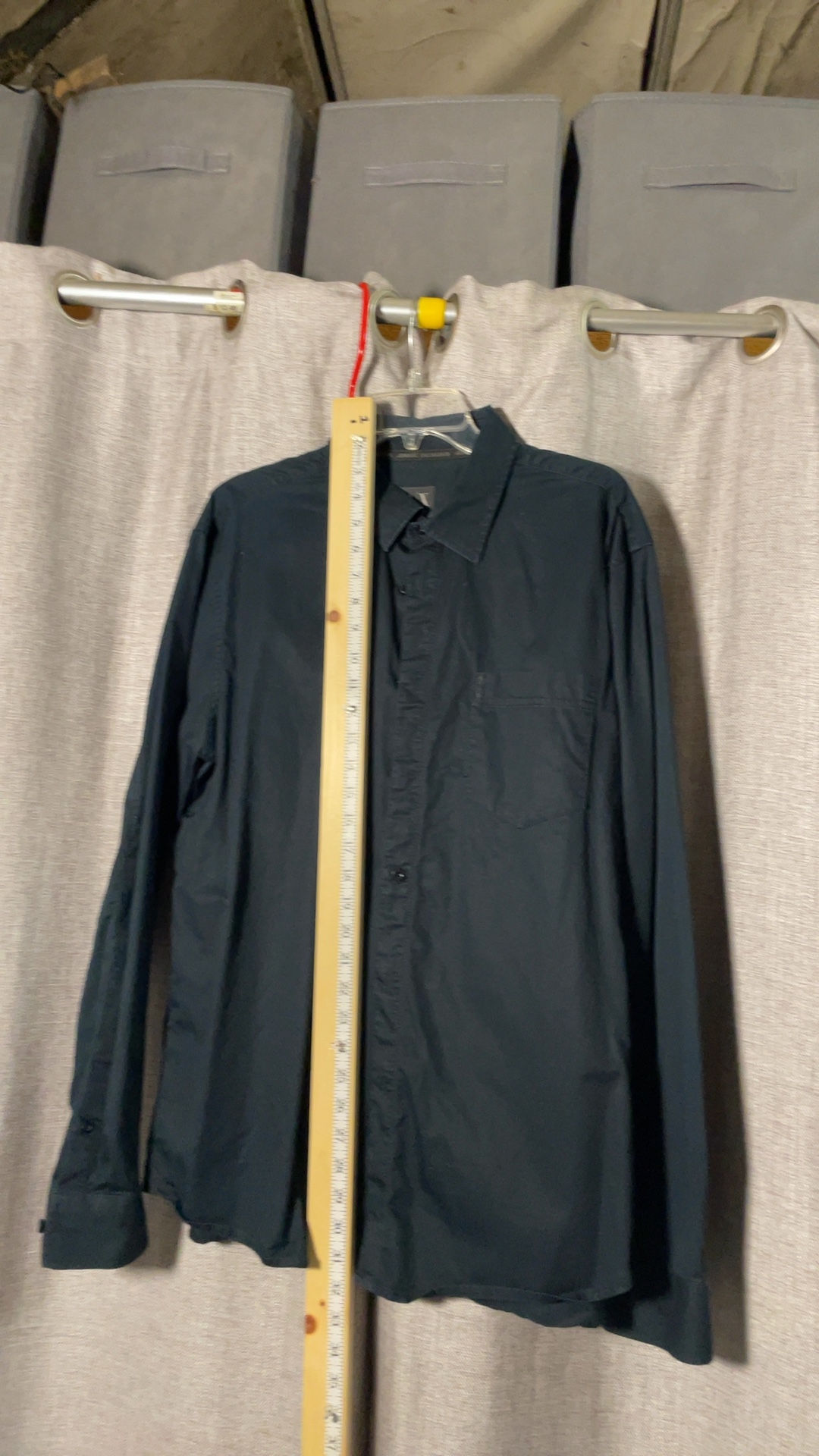 Armani Exchange Men’s XL Black Cotton Long-Sleeve Button-Down Shirt