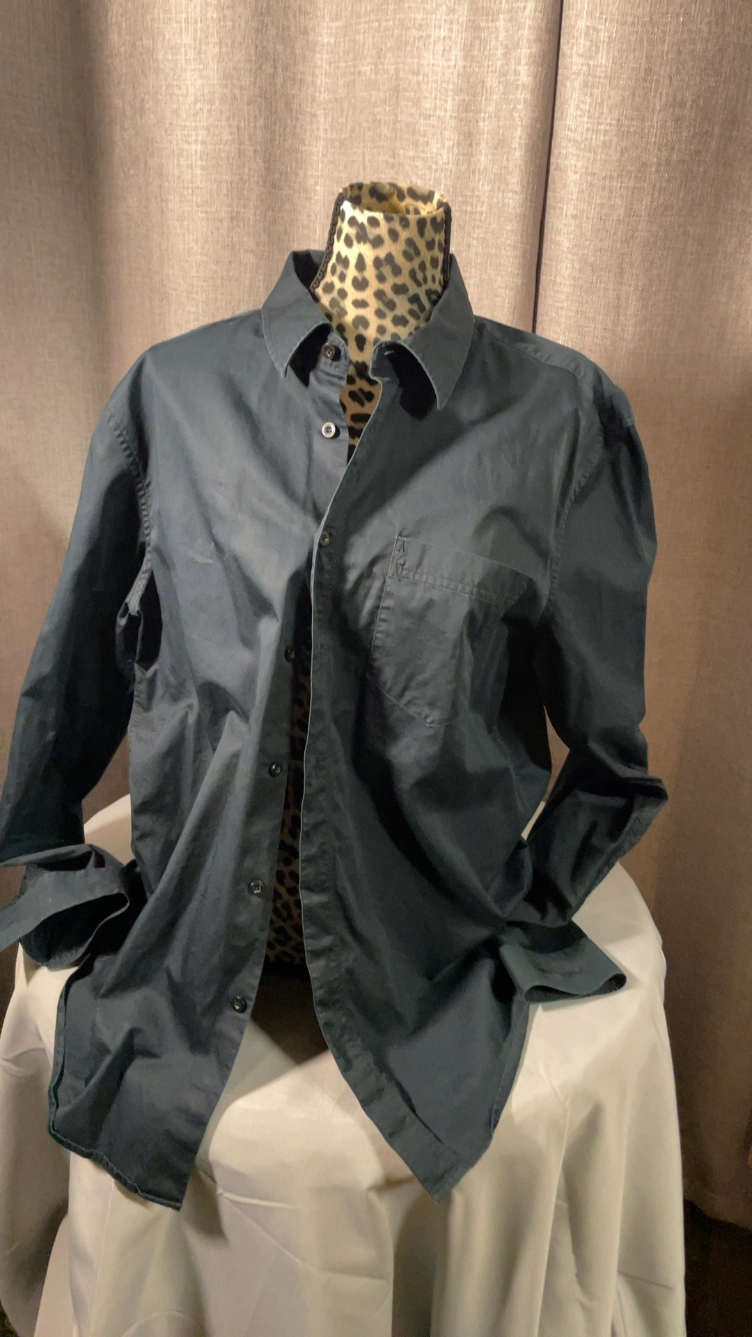 Armani Exchange Men’s XL Black Cotton Long-Sleeve Button-Down Shirt image 3