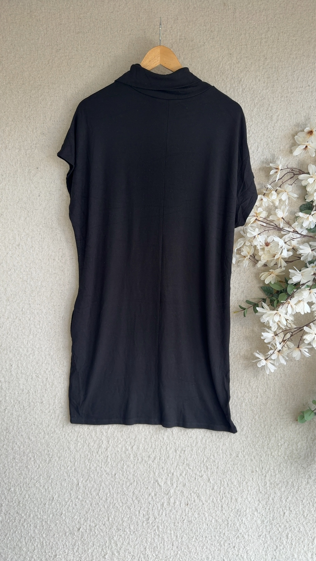 Warehouse Black Turtleneck Dress UK 16 Viscose Polyester Elastane image 5