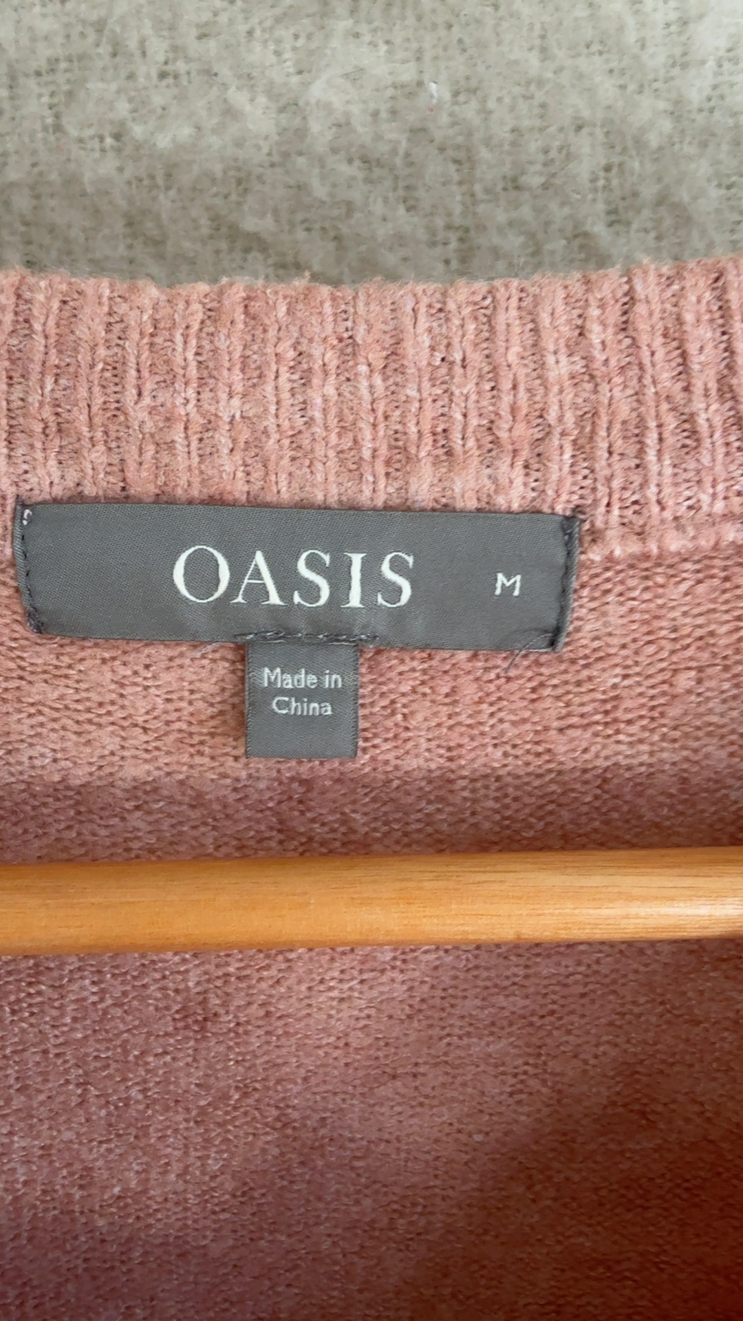 Oasis Pink Embellished Star Knit Jumper Medium Lightweight Casual Winter image 2