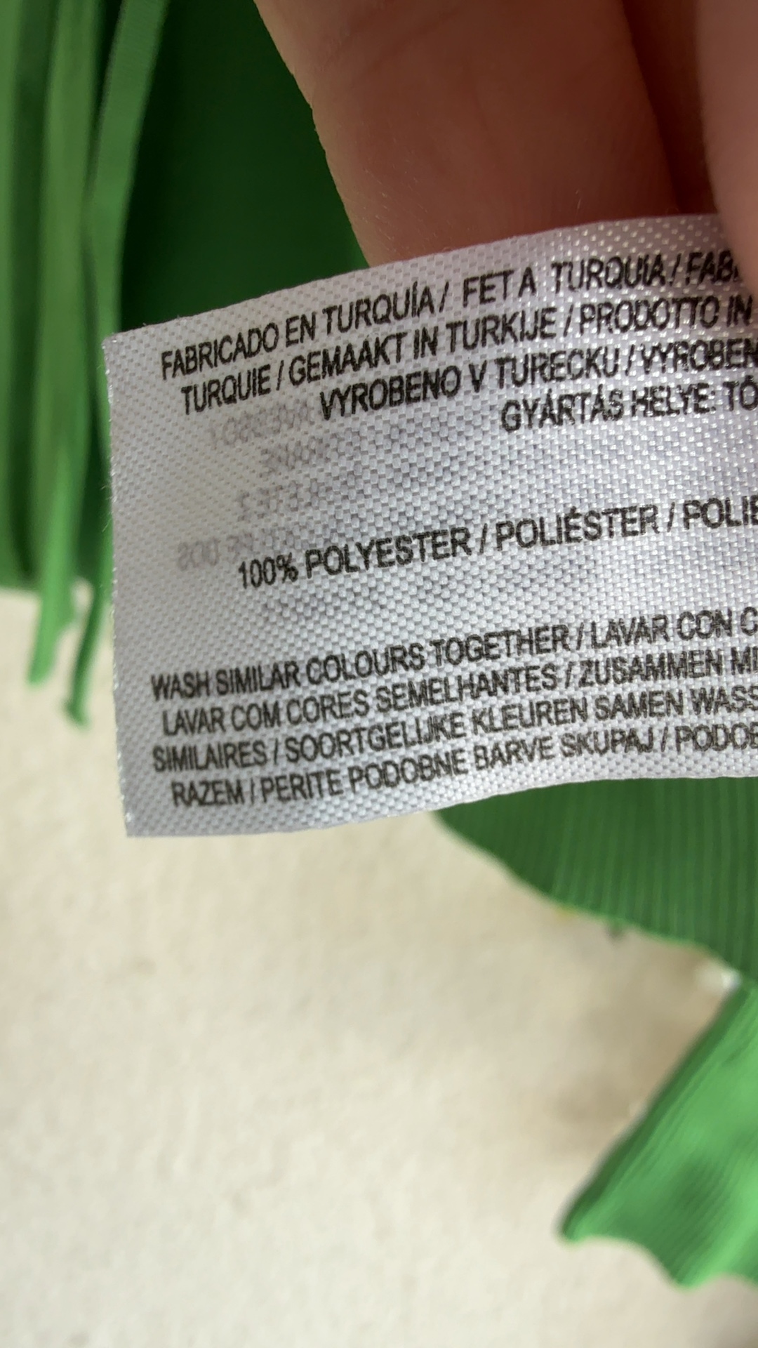 Primark Green Rib Knit Long Sleeve Top Medium UK 12-14 Flared Sleeve image 6