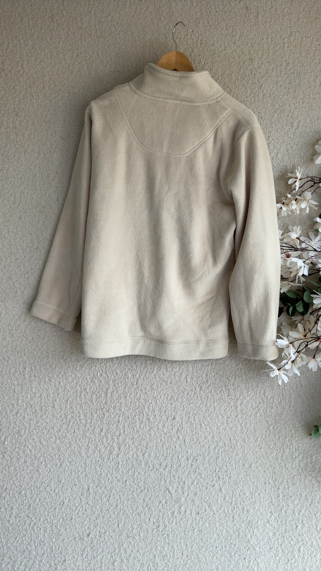 Active Cream Fleece Zip Up Jacket UK 14-16 Soft Casual Warm Outerwear image 4