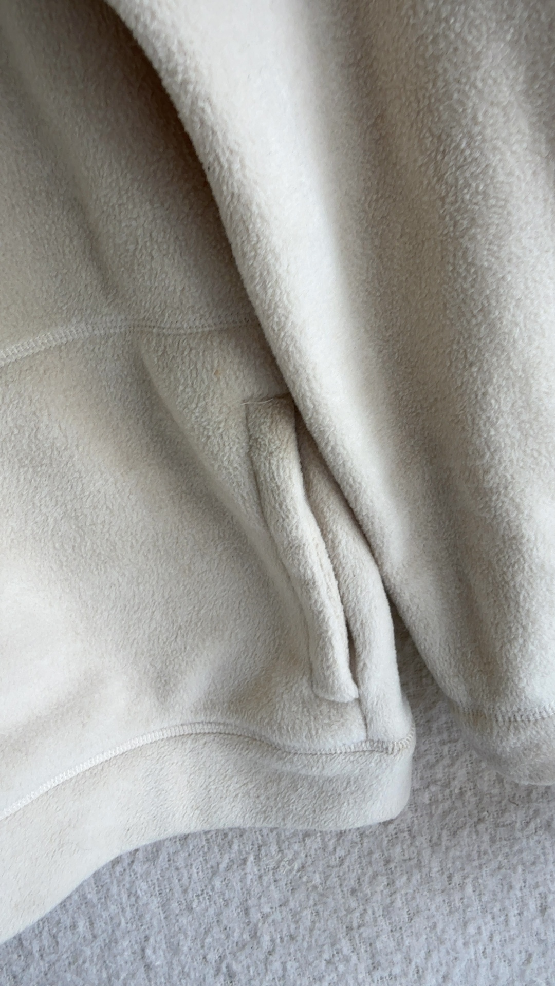 Active Cream Fleece Zip Up Jacket UK 14-16 Soft Casual Warm Outerwear image 5