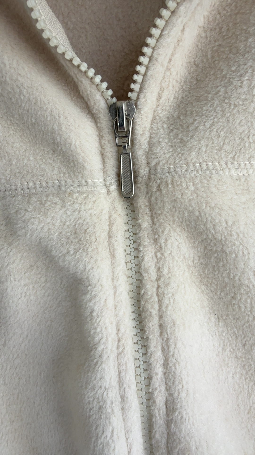 Active Cream Fleece Zip Up Jacket UK 14-16 Soft Casual Warm Outerwear image 2