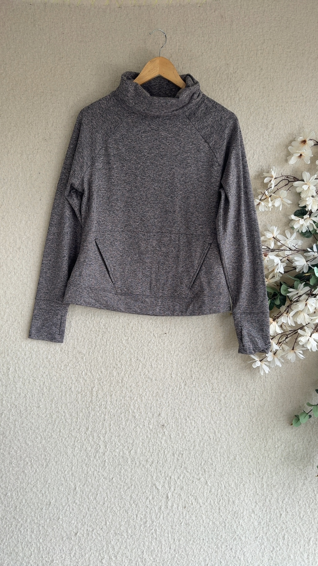 Souluxe Women Grey Sports Long Sleeve Sweatshirt Medium Polyester Elastane