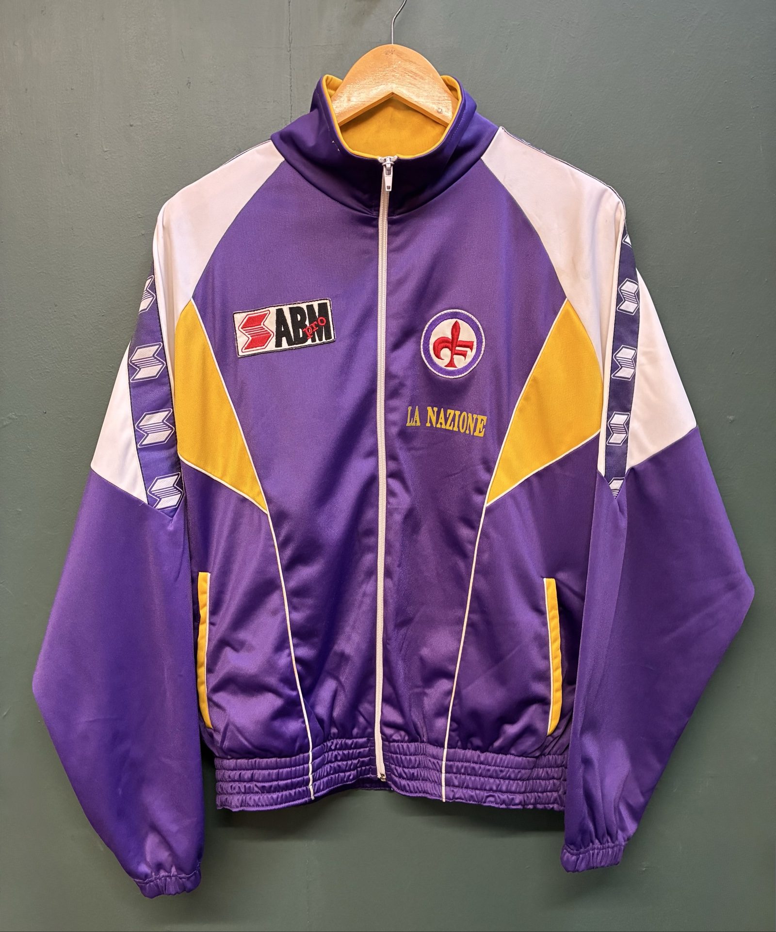 Fiorentina vintage Track Jacket 1989 90s training Italy football Medium