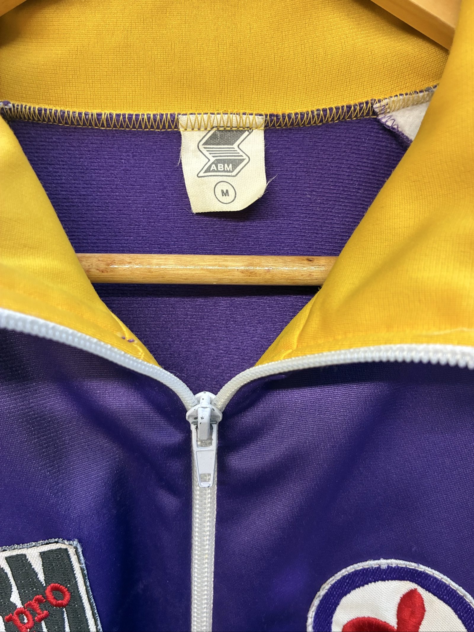 Fiorentina vintage Track Jacket 1989 90s training Italy football Medium image 4