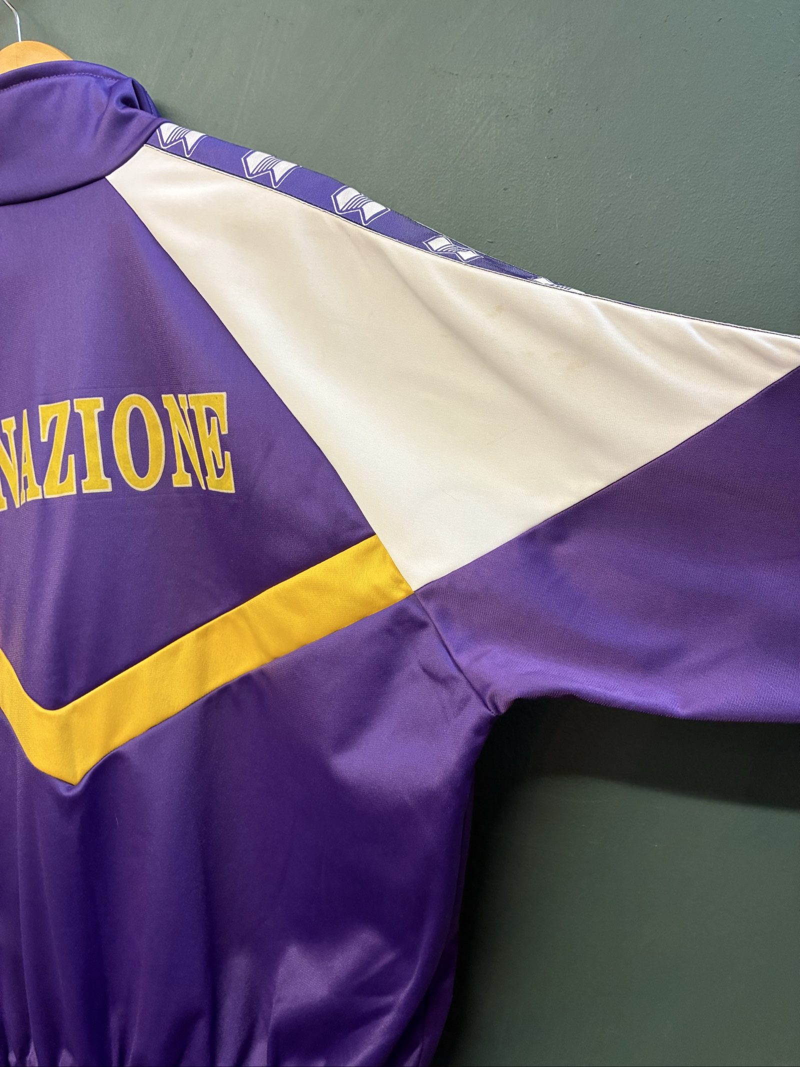 Fiorentina vintage Track Jacket 1989 90s training Italy football Medium image 7