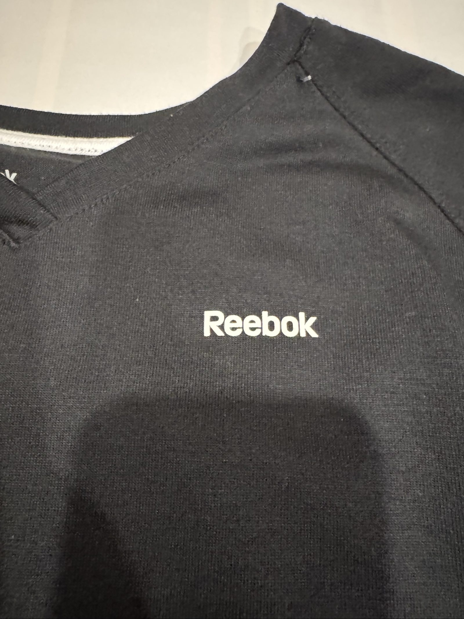 Women’s Reebok PlayDry V-Neck Athletic Performance T-Shirt – Black – Large image 2