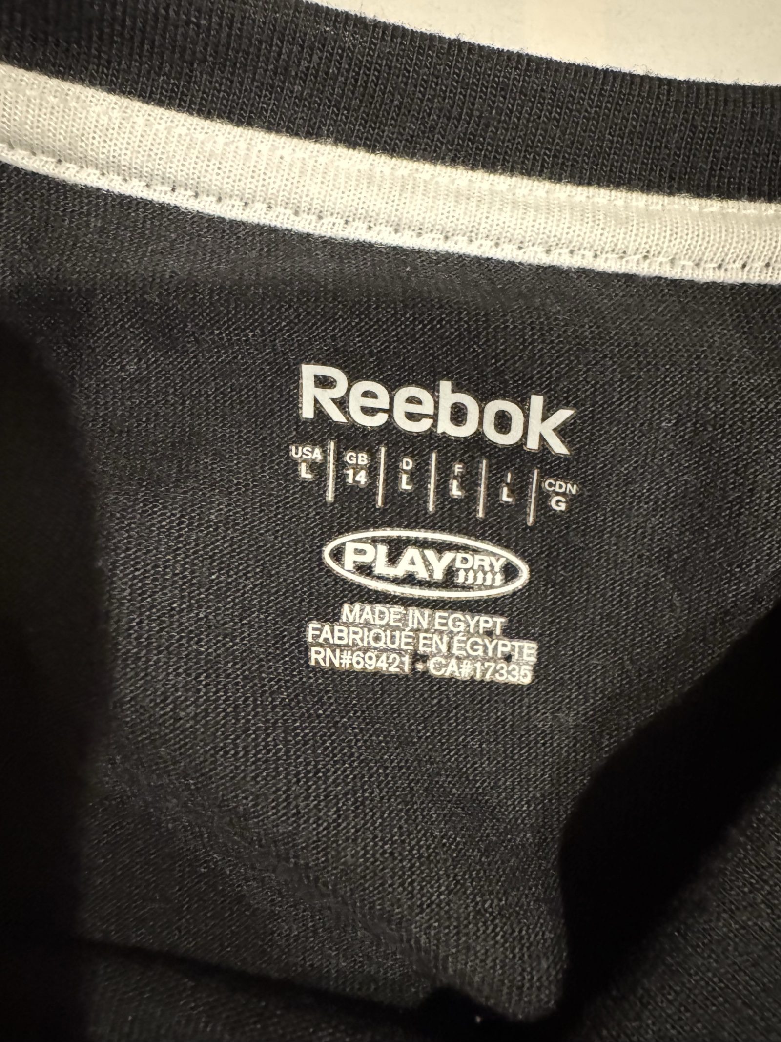 Women’s Reebok PlayDry V-Neck Athletic Performance T-Shirt – Black – Large image 3