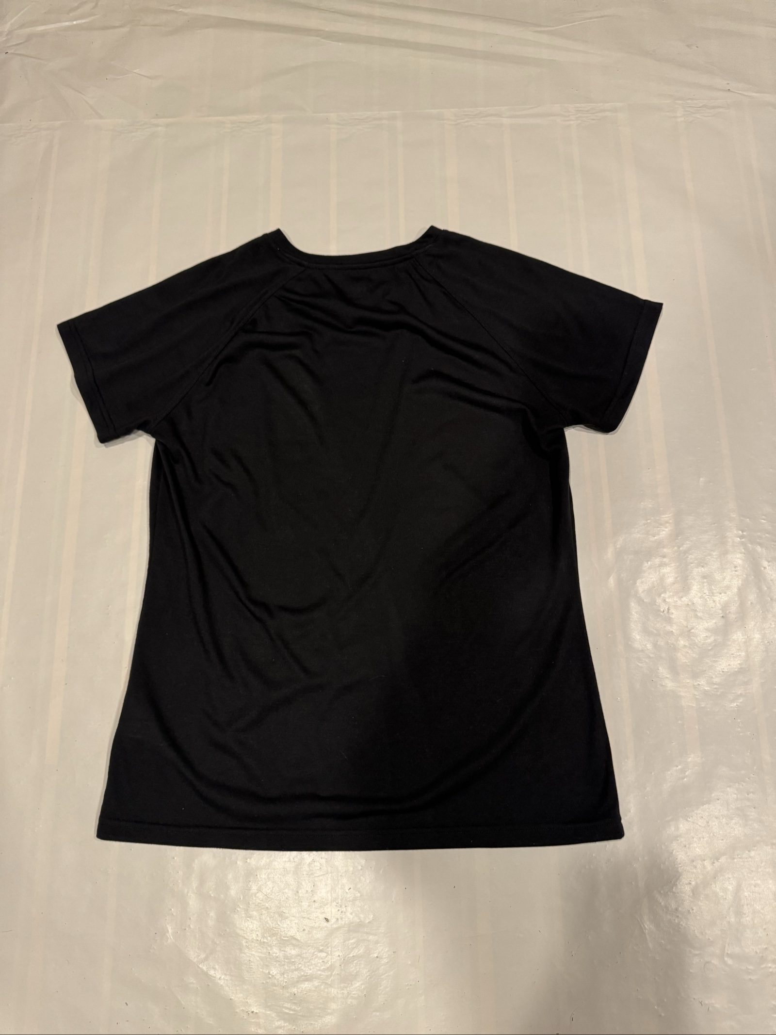Women’s Reebok PlayDry V-Neck Athletic Performance T-Shirt – Black – Large image 5
