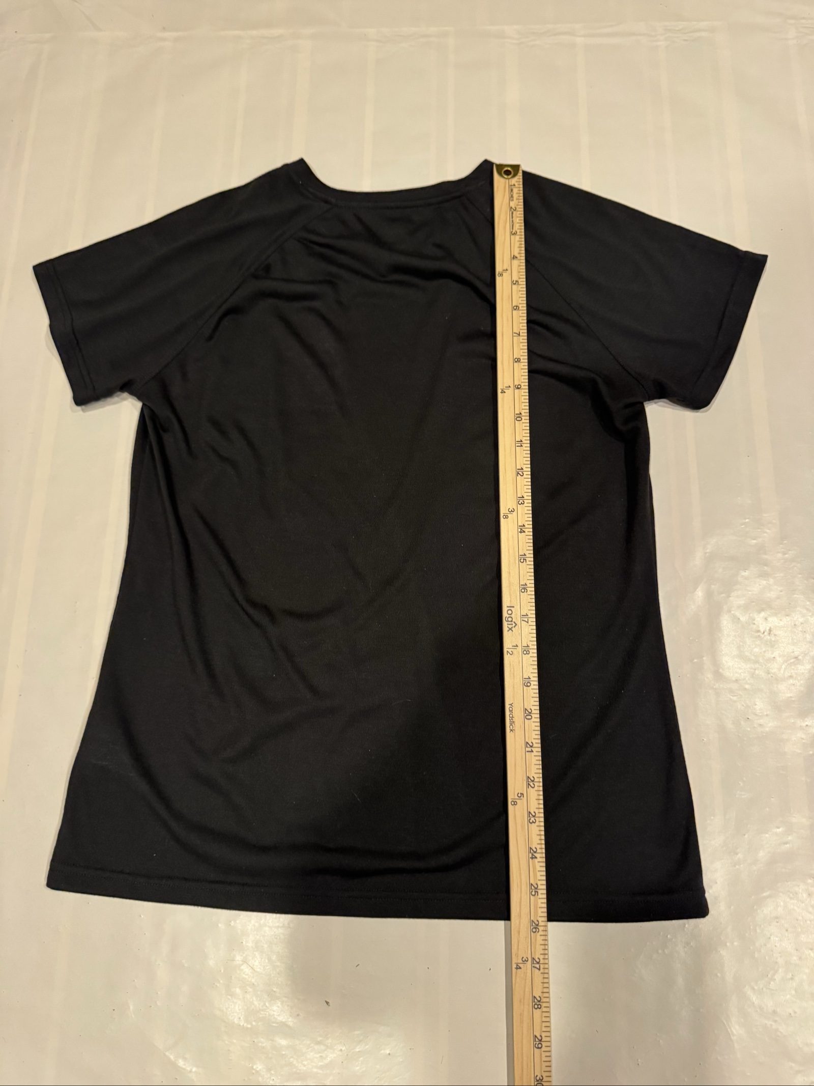 Women’s Reebok PlayDry V-Neck Athletic Performance T-Shirt – Black – Large image 6