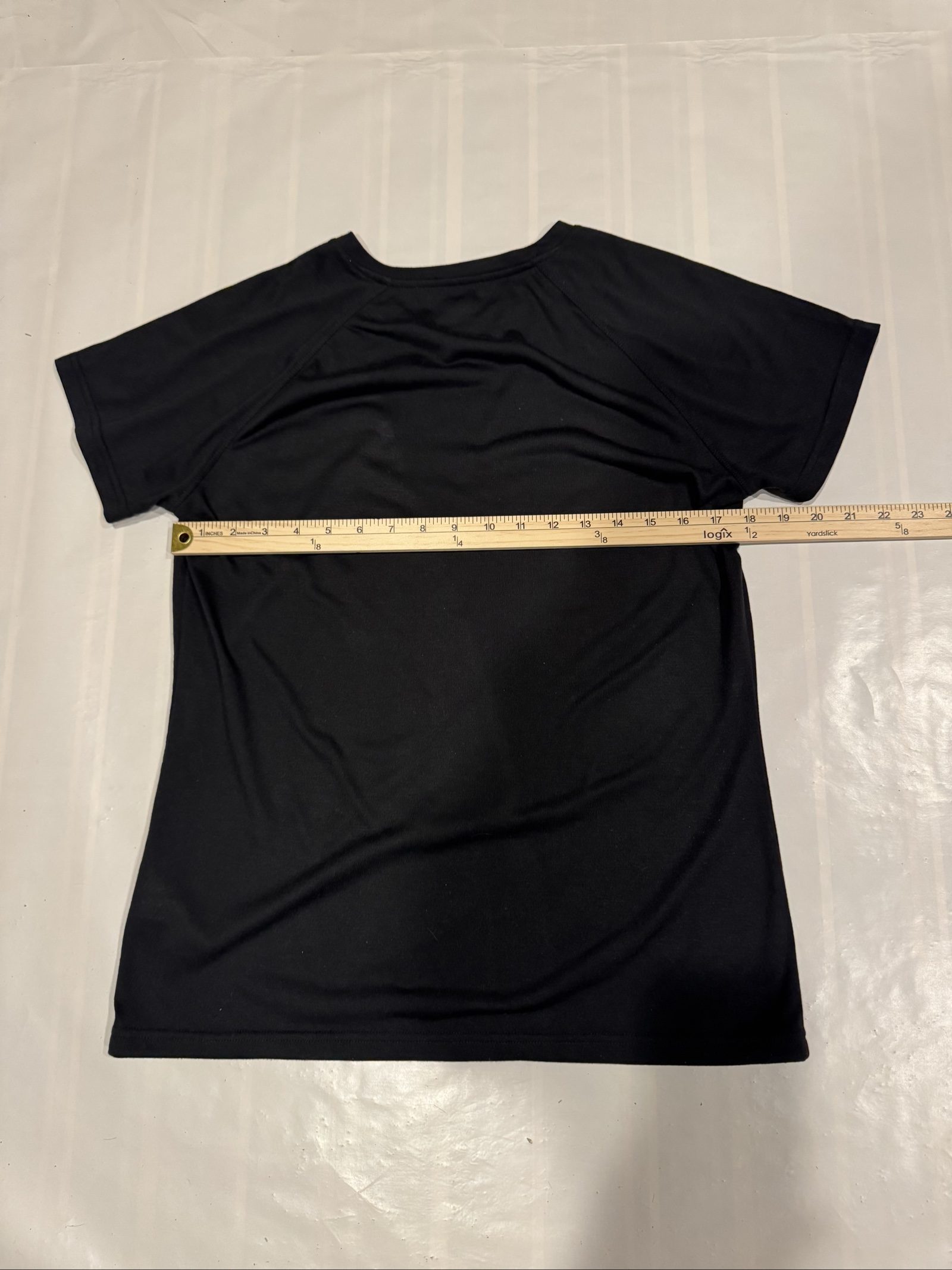 Women’s Reebok PlayDry V-Neck Athletic Performance T-Shirt – Black – Large image 7