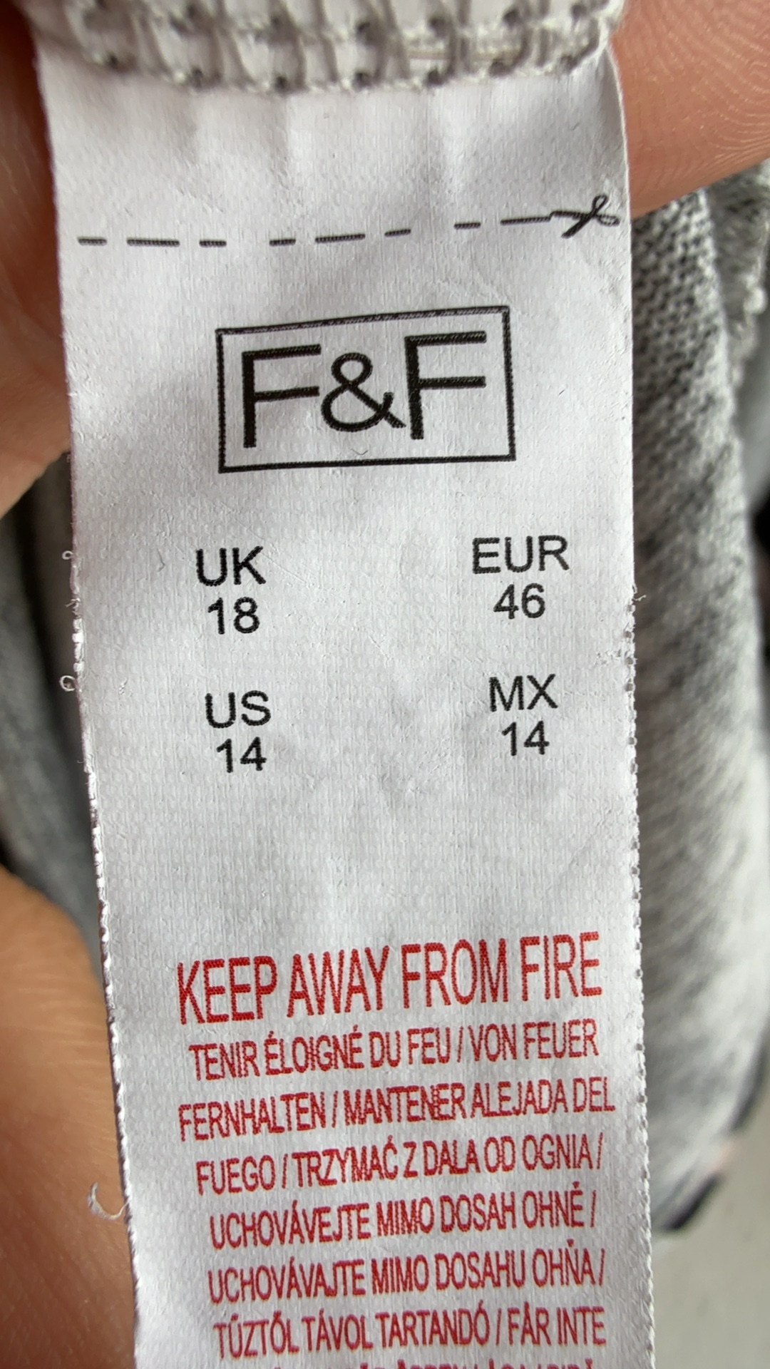 F&F Grey & Black Leopard Print Casual Top UK 18 Polyester Blend image 7