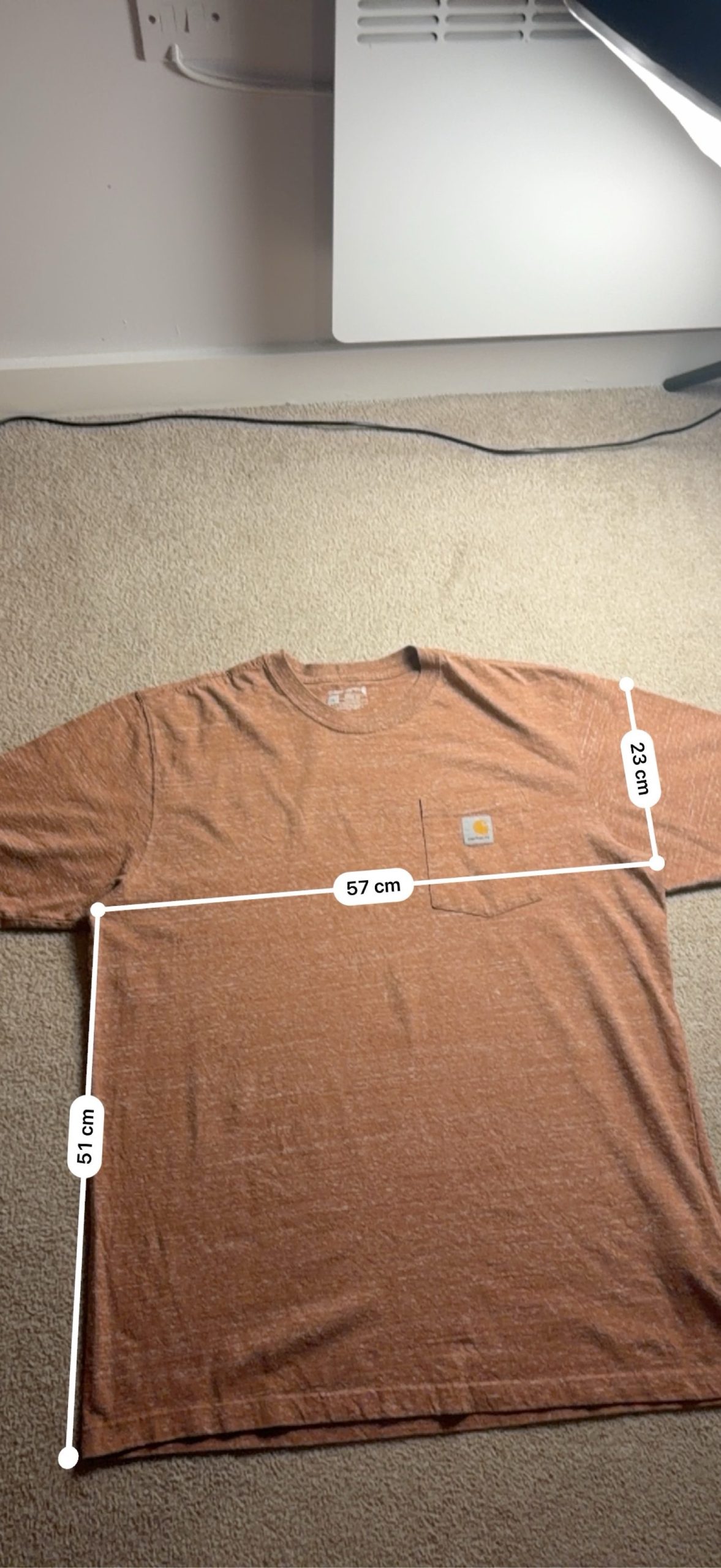 Carhartt Brown Heathered Pocket T-Shirt Large Loose Fit image 4