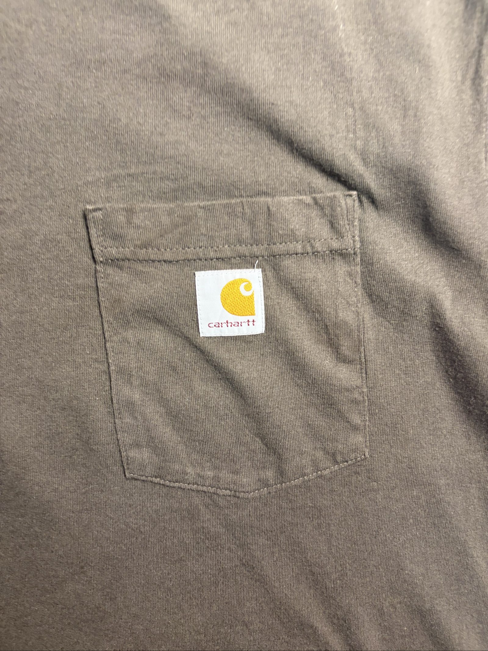 Carhartt Men's Brown Pocket T-Shirt Large 100% Cotton image 2