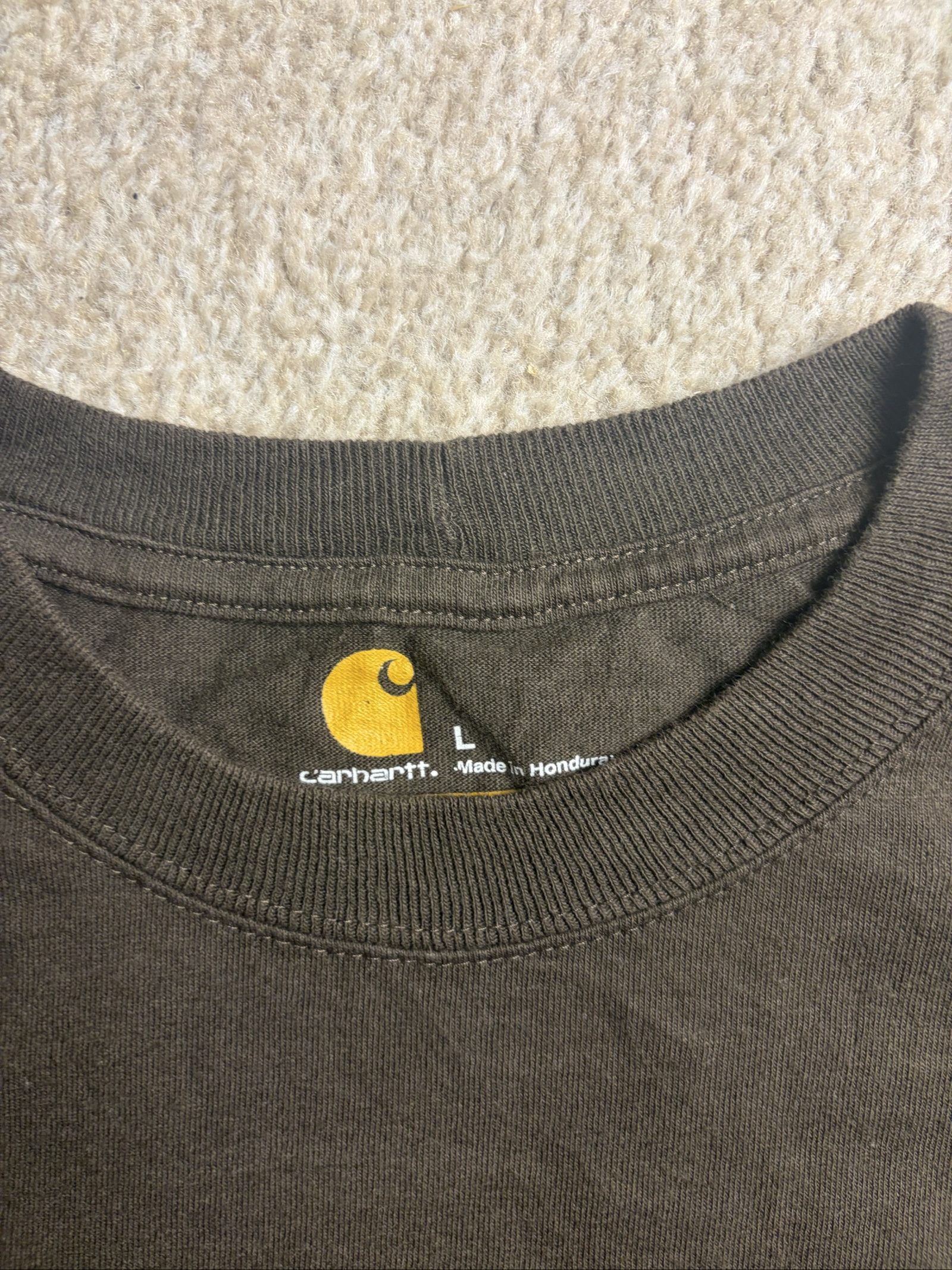 Carhartt Men's Brown Pocket T-Shirt Large 100% Cotton image 3