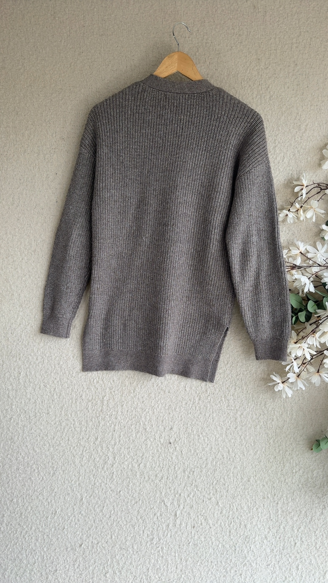 M&S Nutmeg Brown Women's Small Knit Cardigan Button Up Soft Style image 5