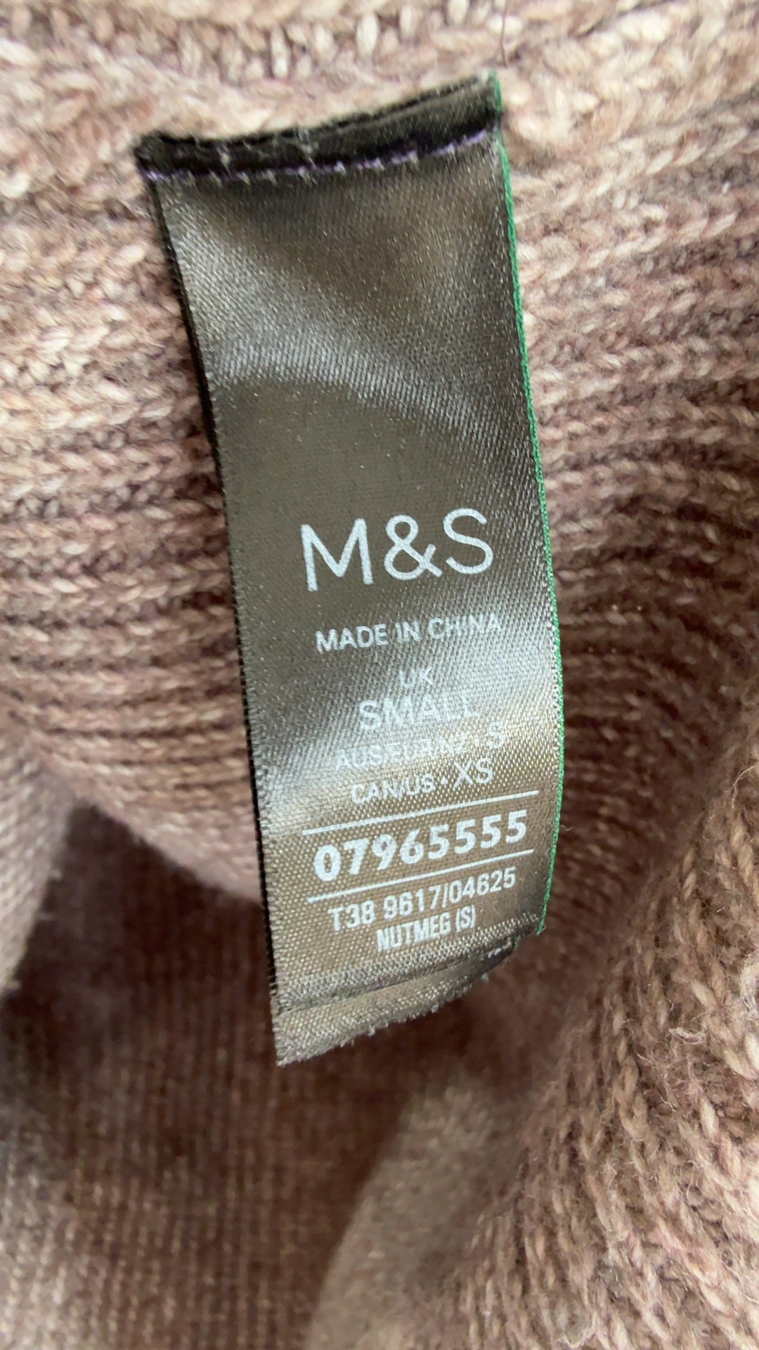 M&S Nutmeg Brown Women's Small Knit Cardigan Button Up Soft Style image 7