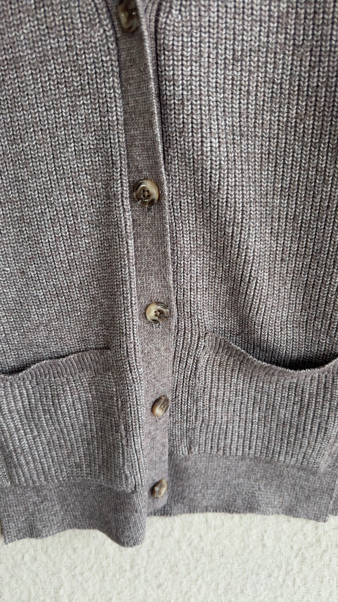 M&S Nutmeg Brown Women's Small Knit Cardigan Button Up Soft Style image 4