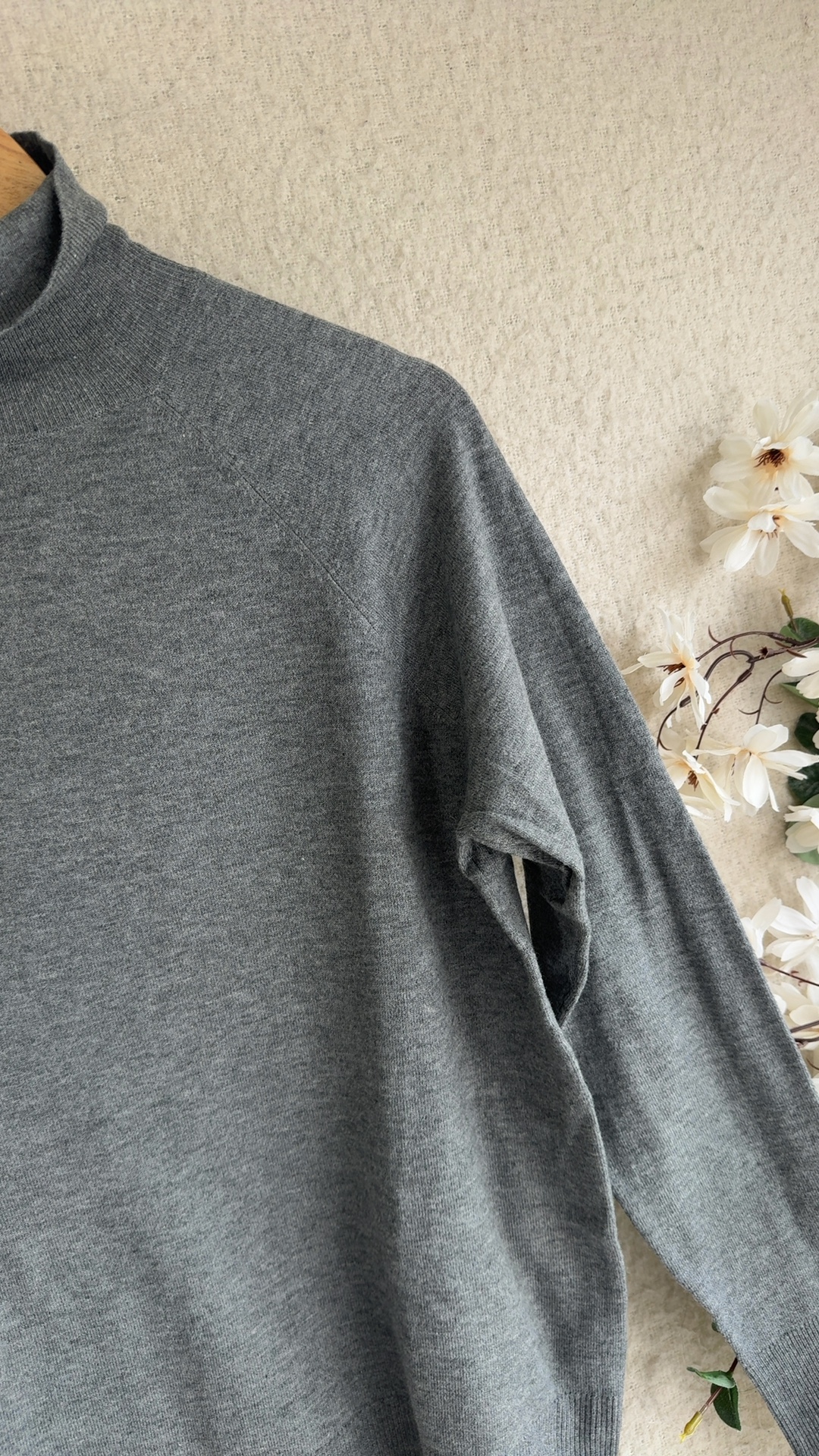 Primark Women Grey Wool Blend Turtle Neck Jumper Medium Soft Knitwear image 3