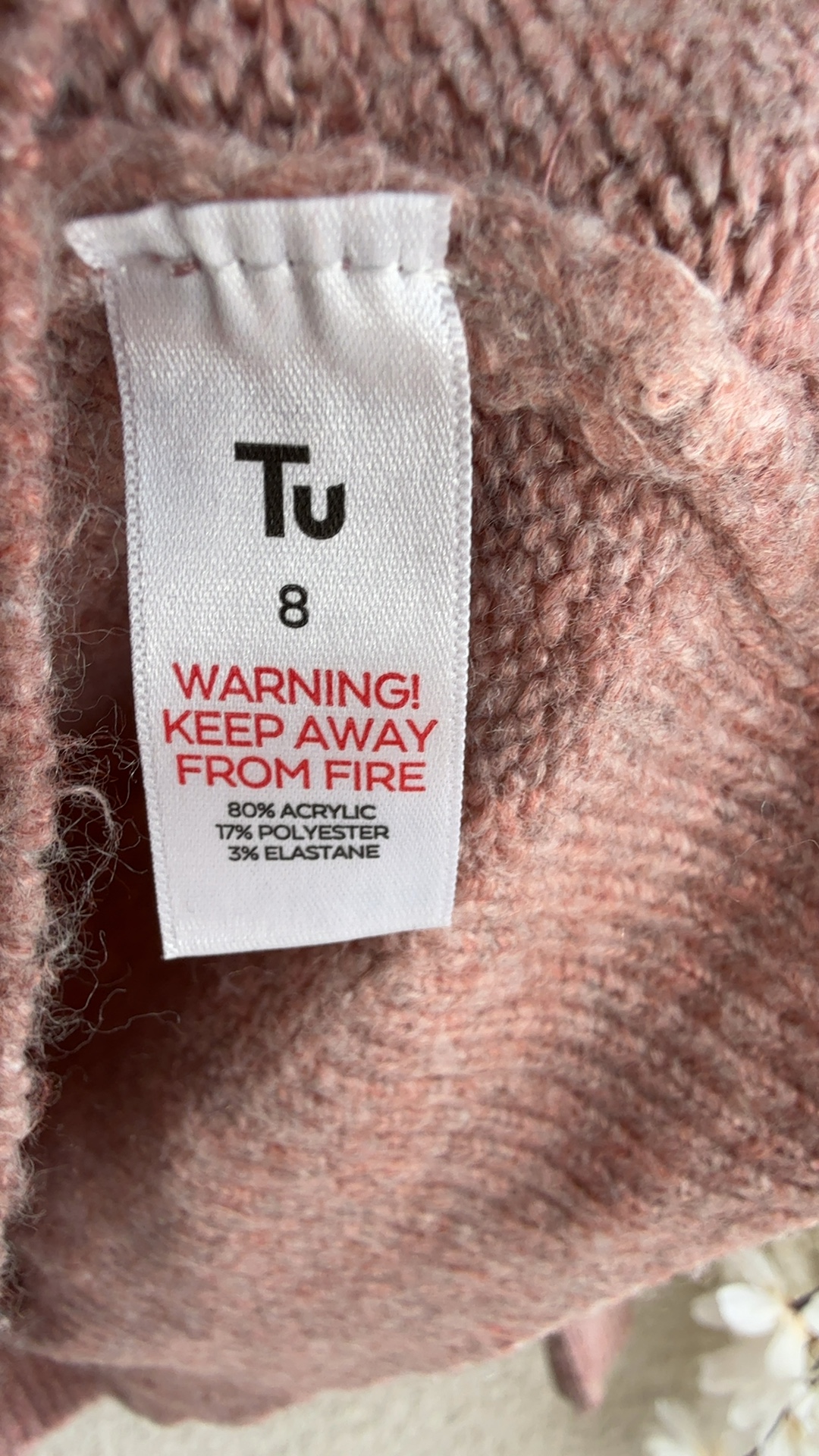 Tu Woman Pink Sequin Embellished Jumper UK 8 Soft Acrylic Blend Sweater image 5