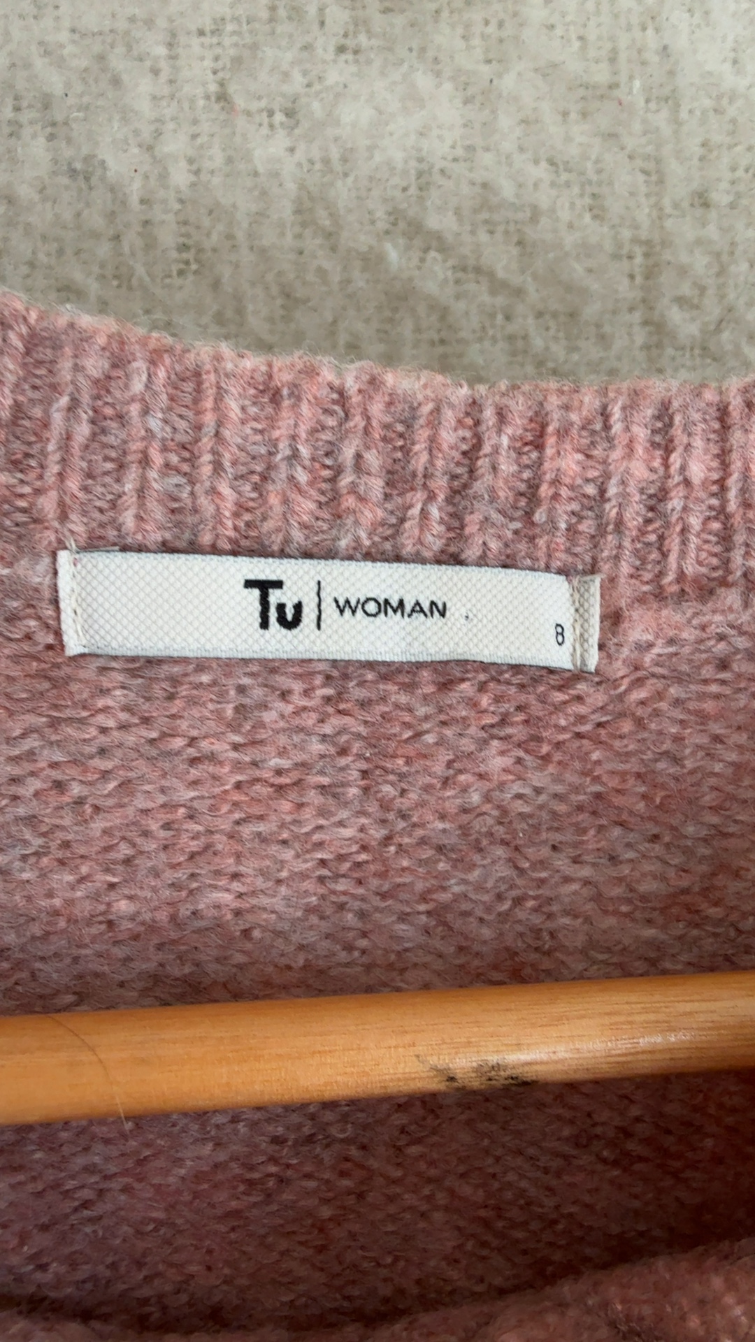 Tu Woman Pink Sequin Embellished Jumper UK 8 Soft Acrylic Blend Sweater image 2
