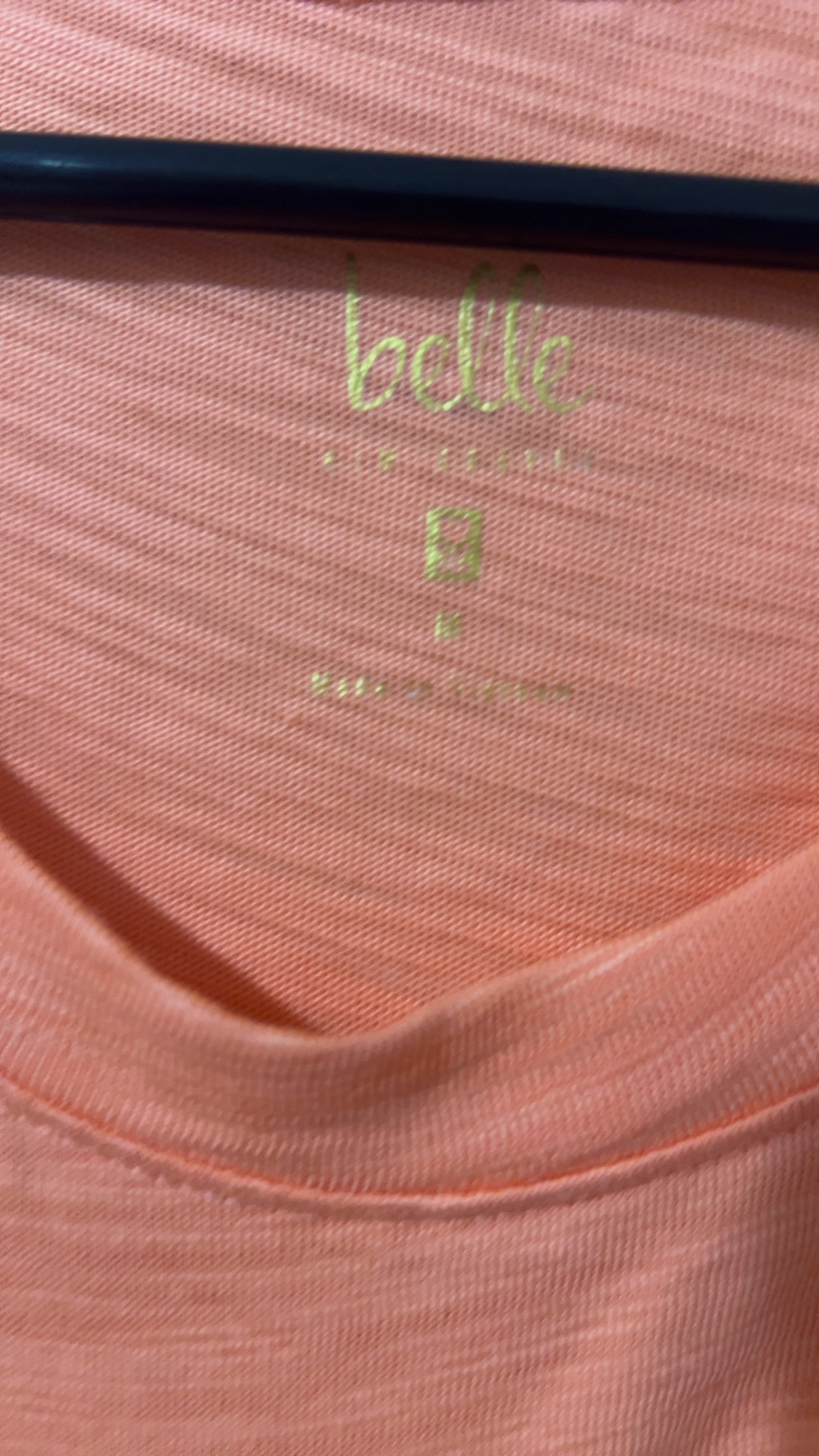 Bellie Women's Orange Tee Shirt Size 8 Crochet Sleeve Detail image 3