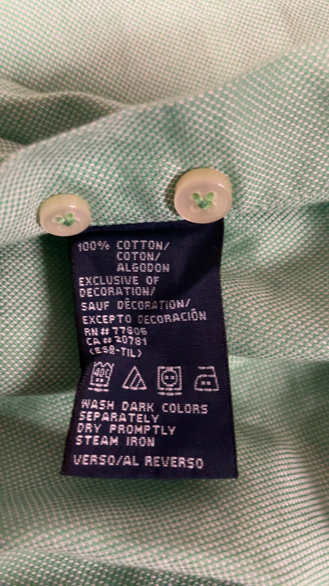 Tommy Hilfiger Men’s XL Sage Green 80s Two-Ply Cotton Button-Down Shirt image 7