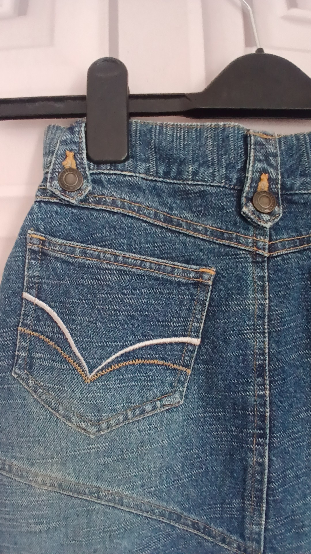 Blue Denim Mini Cargo Skirt Lace-Up Detail Small UK 6 image 5