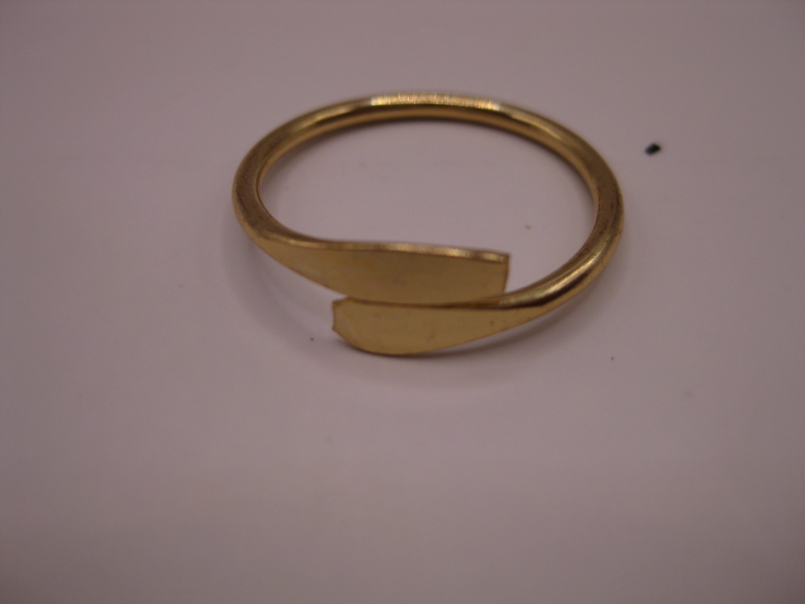 Gold-Coloured Metal Adjustable Ring Unisex