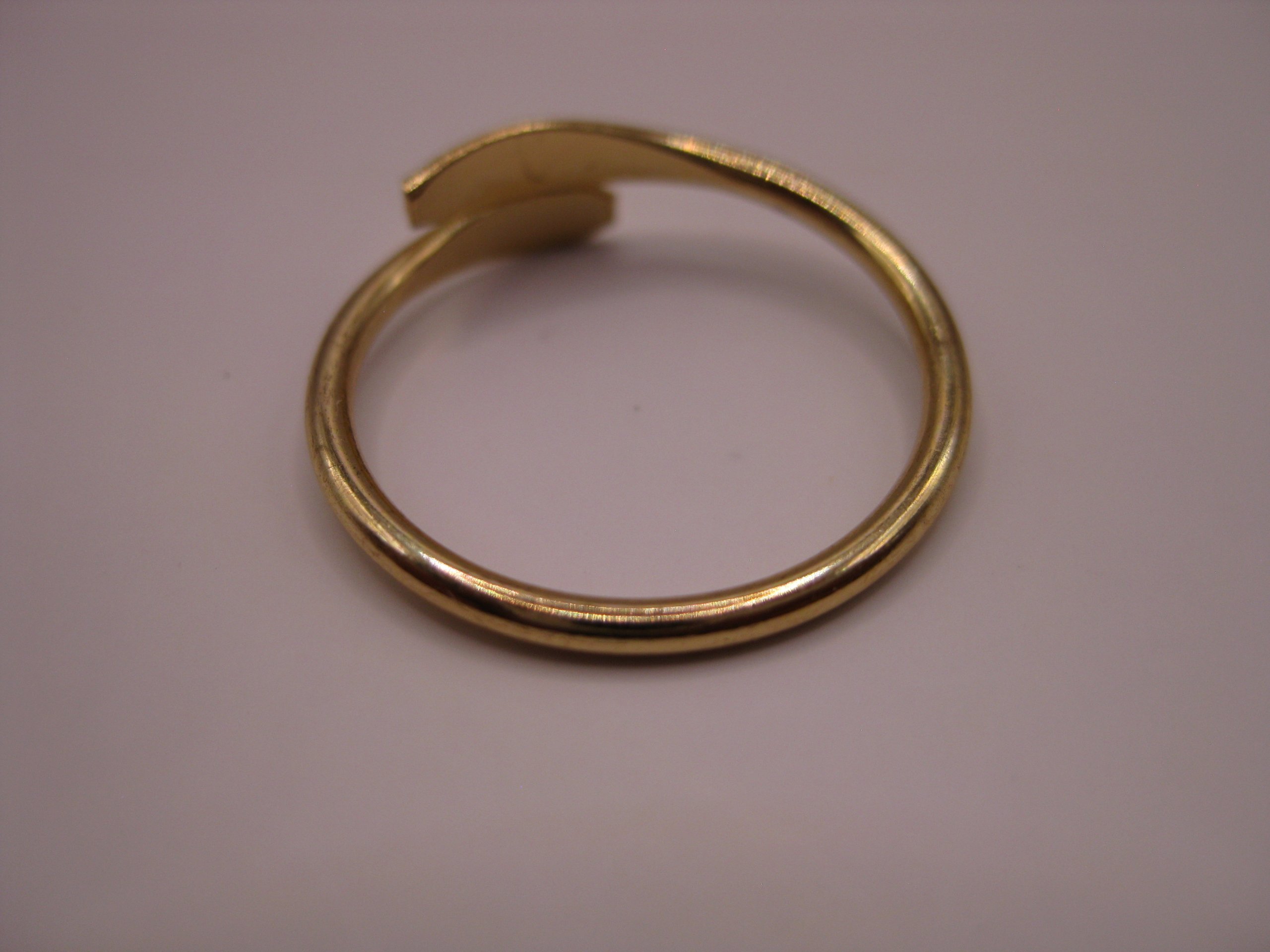 Gold-Coloured Metal Adjustable Ring Unisex image 5