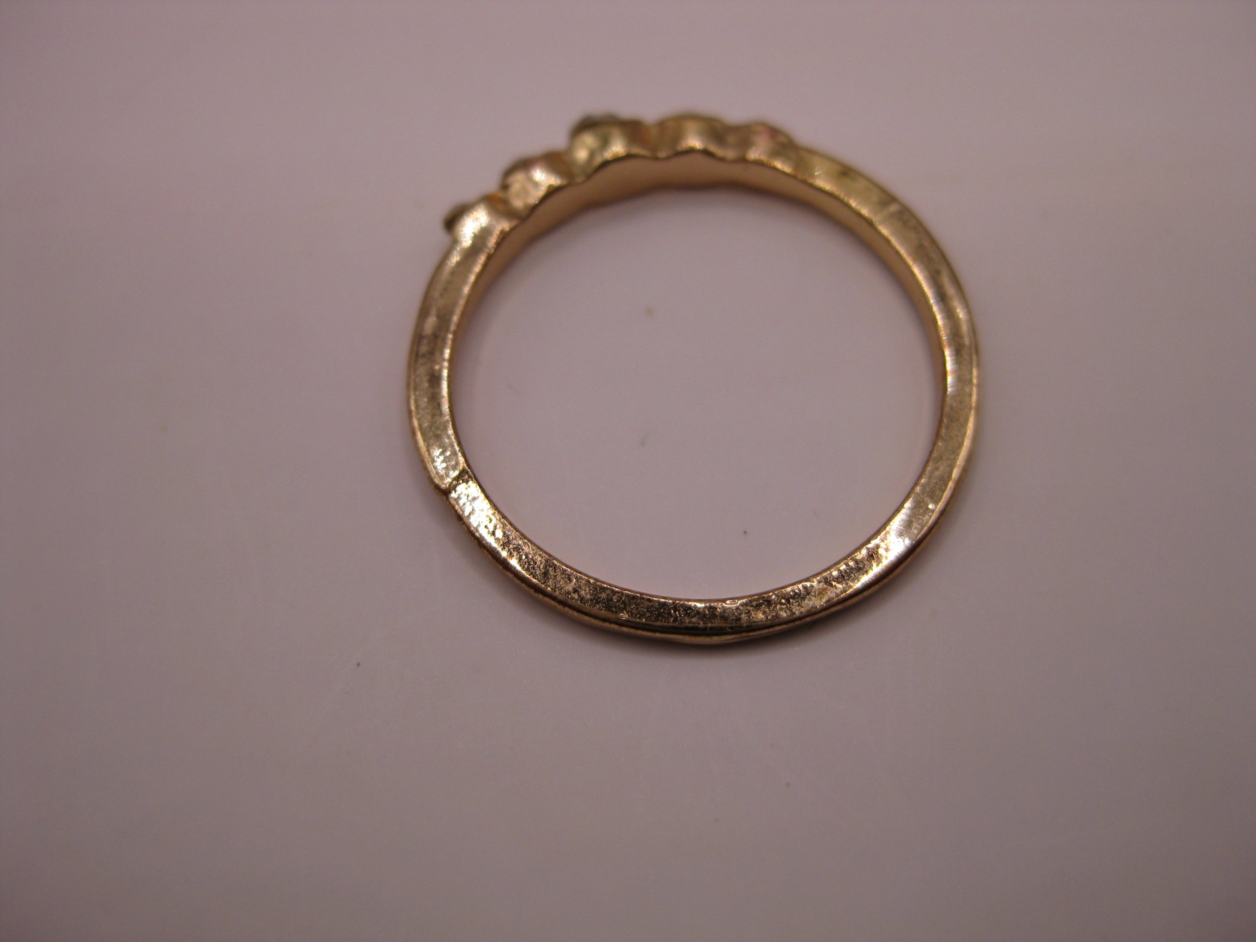 Vintage Gold Tone Ring with Clear Rhinestones Women’s image 6