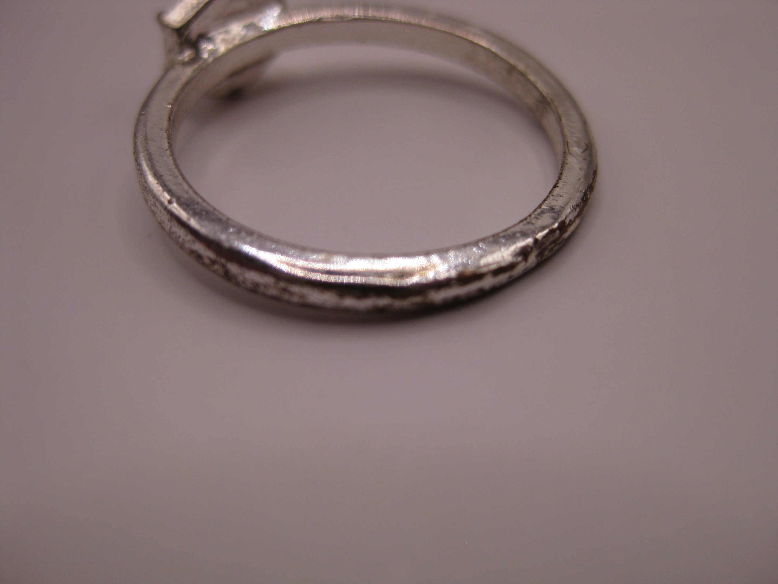 Unbranded Silver Tone Clear Stone Ring Size 52 image 8