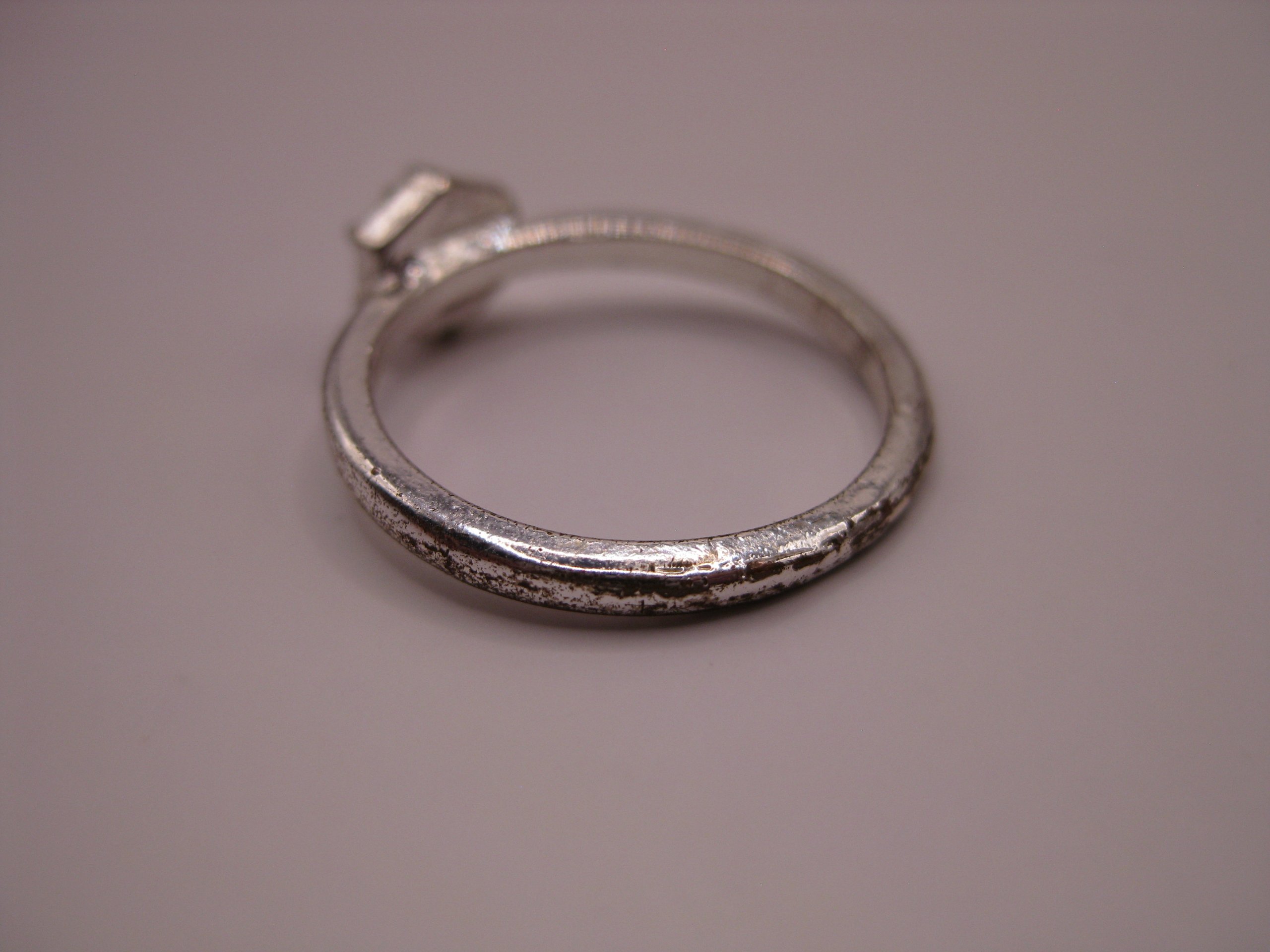 Unbranded Silver Tone Clear Stone Ring Size 52 image 9