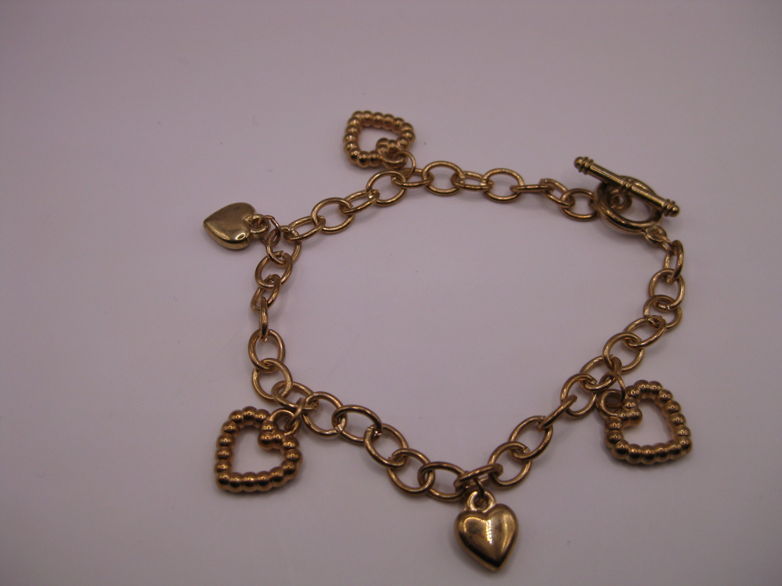 Gold Tone Heart Charm Bracelet Women image 2