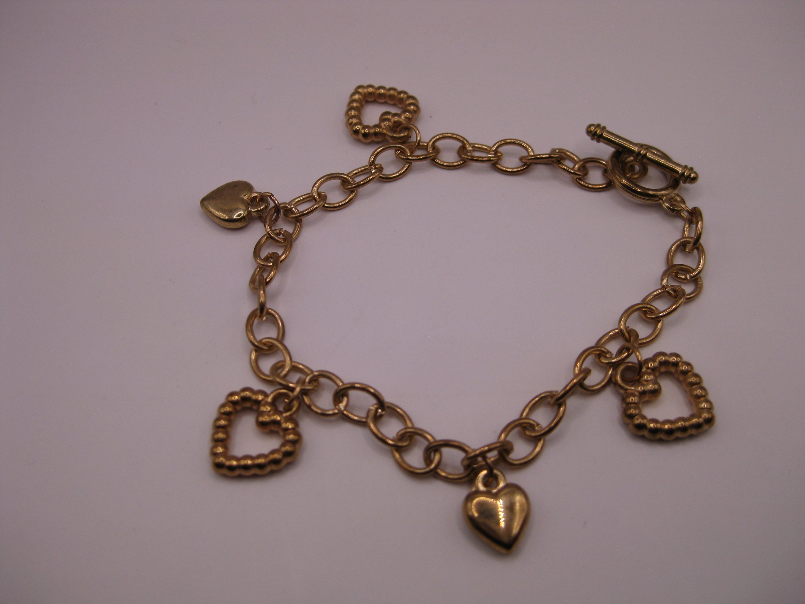 Gold Tone Heart Charm Bracelet Women image 4