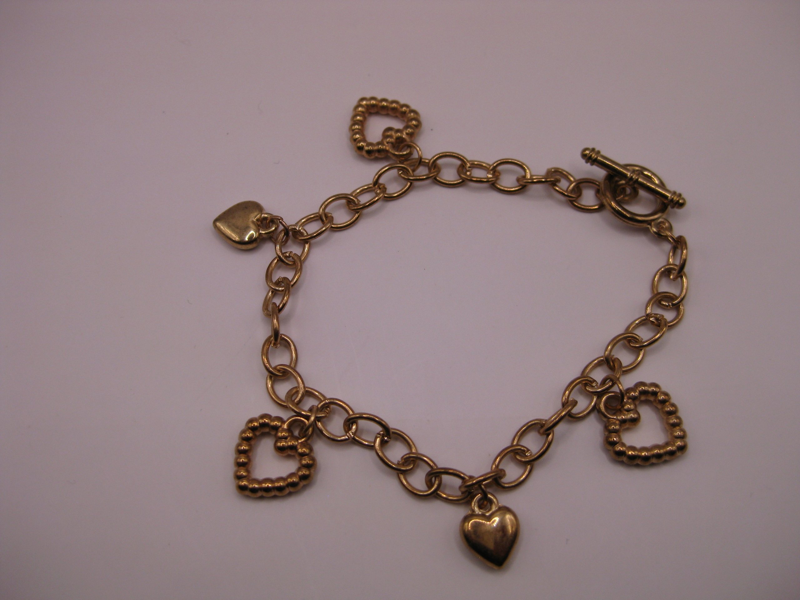 Gold Tone Heart Charm Bracelet Women image 5