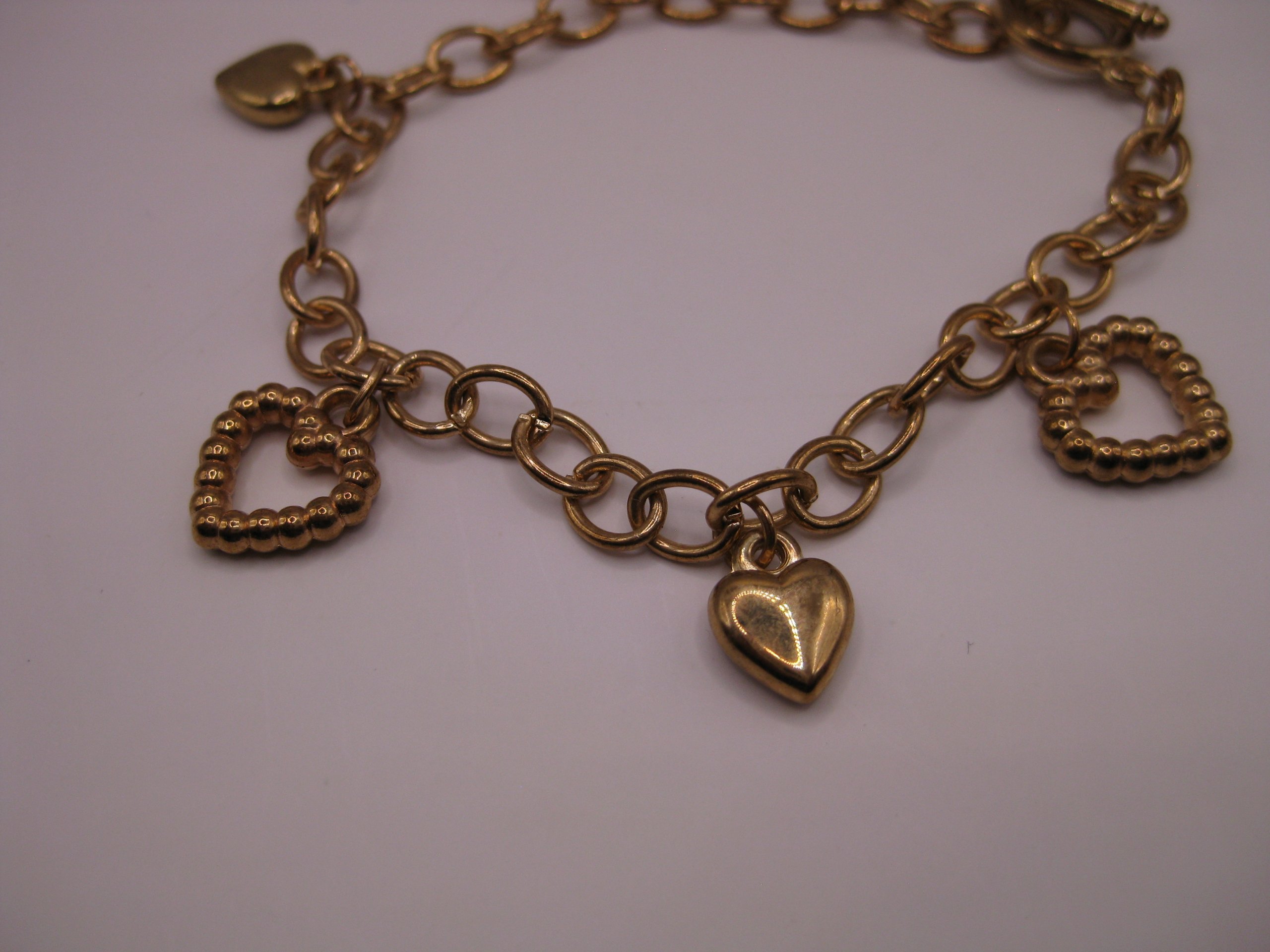 Gold Tone Heart Charm Bracelet Women image 6
