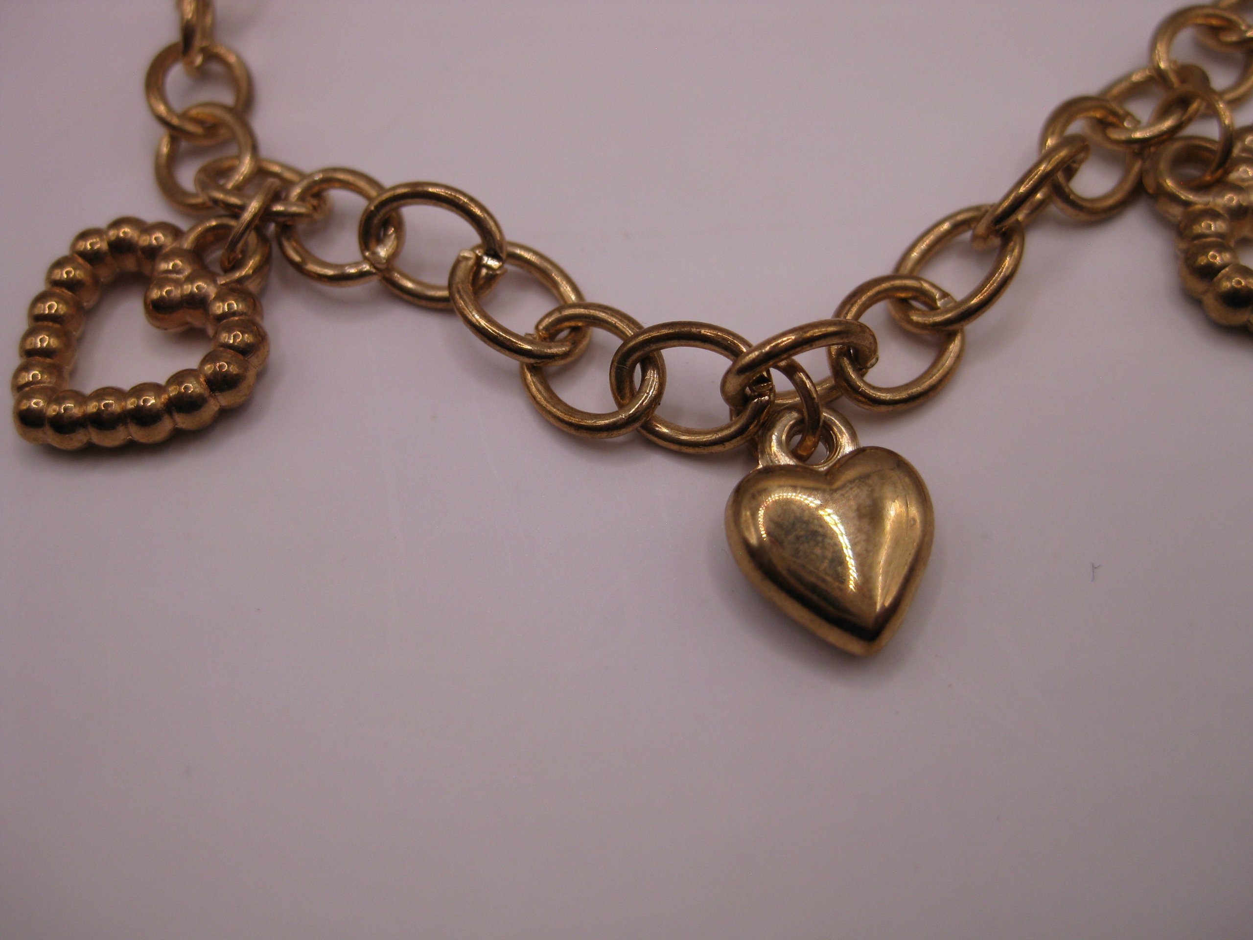 Gold Tone Heart Charm Bracelet Women image 7