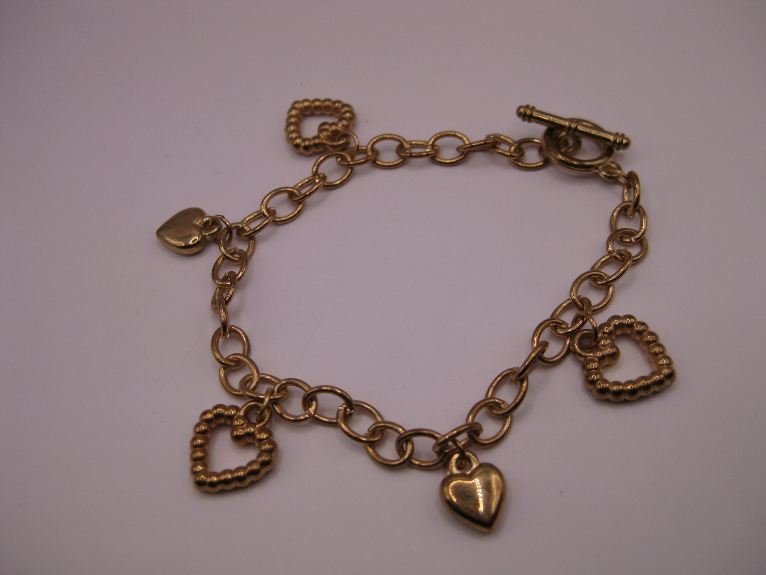 Gold Tone Heart Charm Bracelet Women image 9