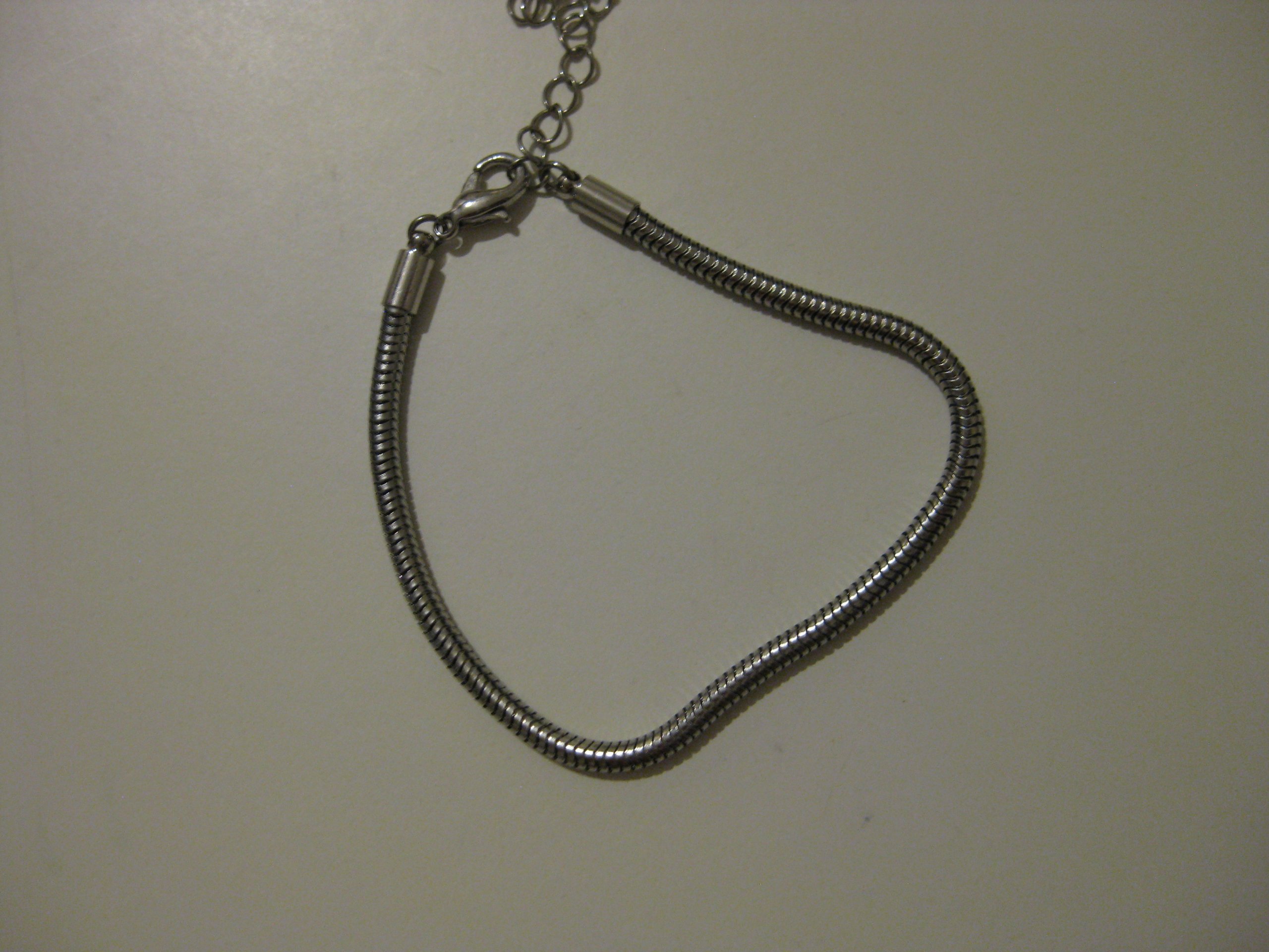 Silver Tone Adjustable Snake Chain Bracelet Women