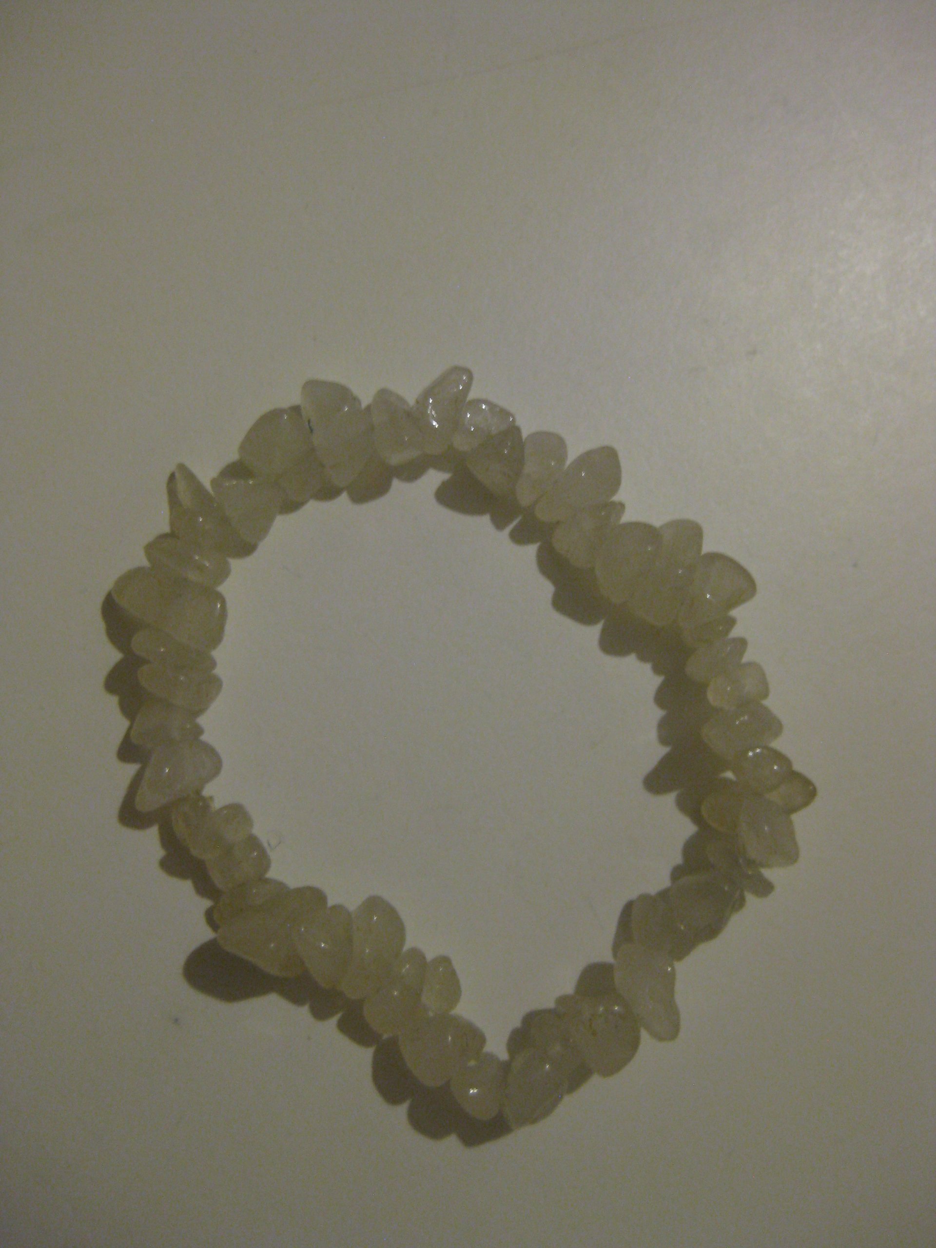 Yellow Natural Stone Chip Stretch Bracelet Unisex
