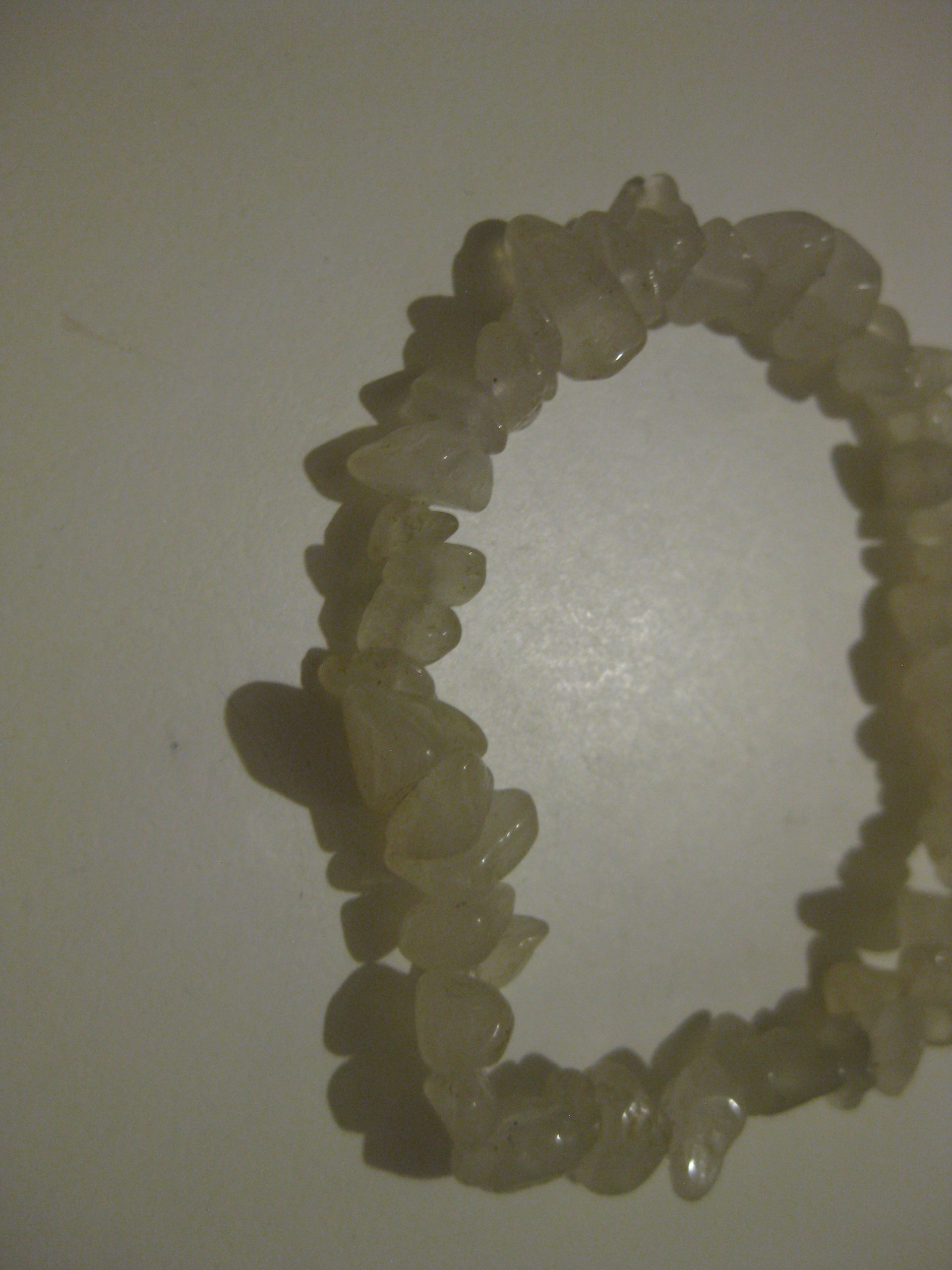 Yellow Natural Stone Chip Stretch Bracelet Unisex image 2