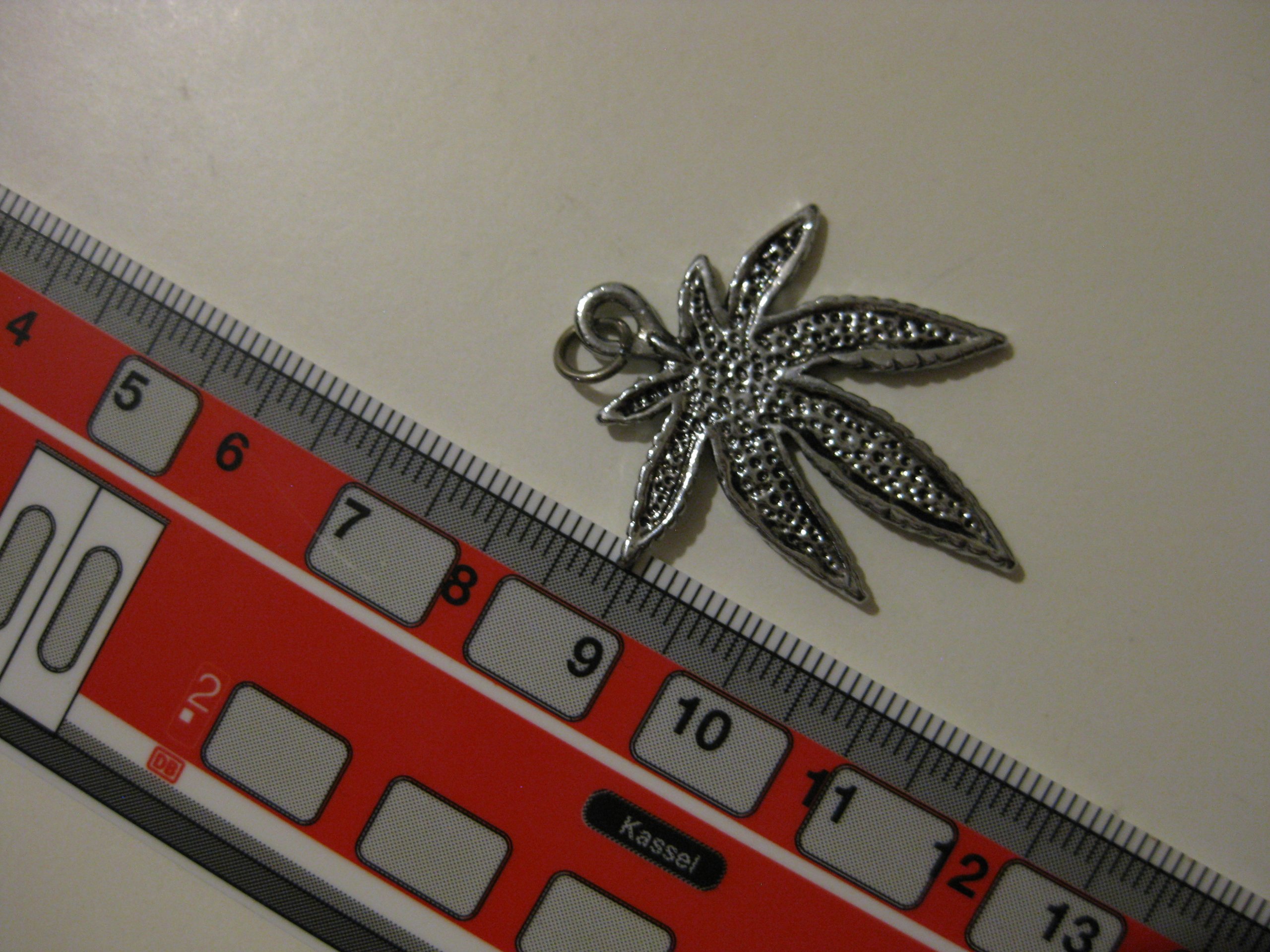 Silver Metal Leaf Pendant Charm Unisex image 7