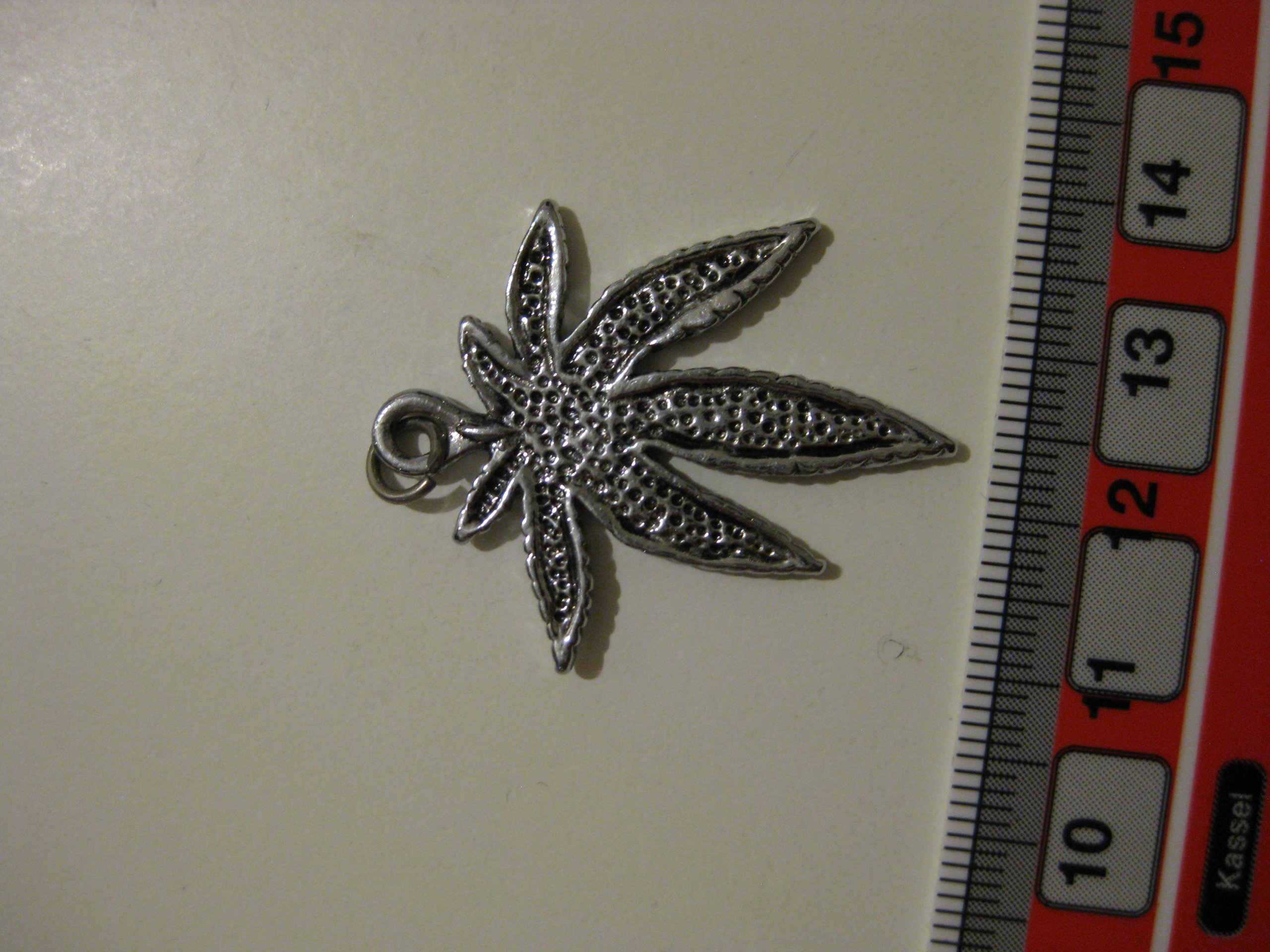 Silver Metal Leaf Pendant Charm Unisex image 9