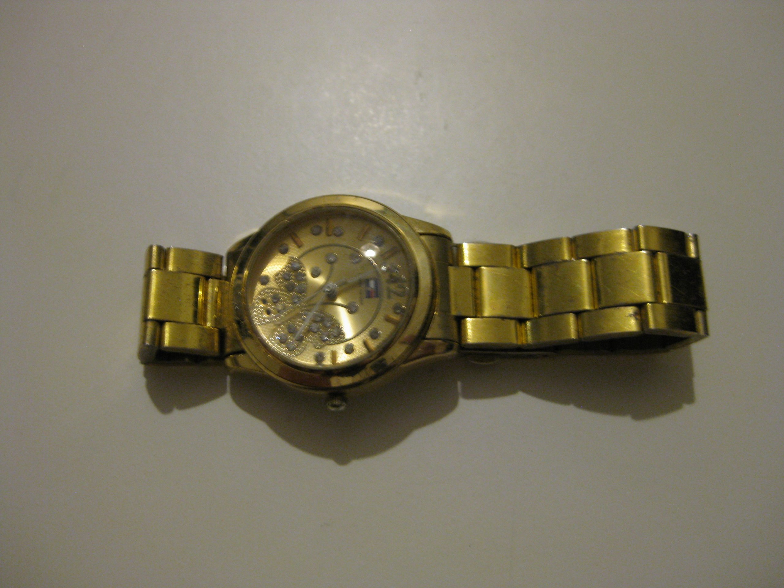 Tommy Hilfiger Gold Tone Women's Crystal Butterfly Wristwatch image 4
