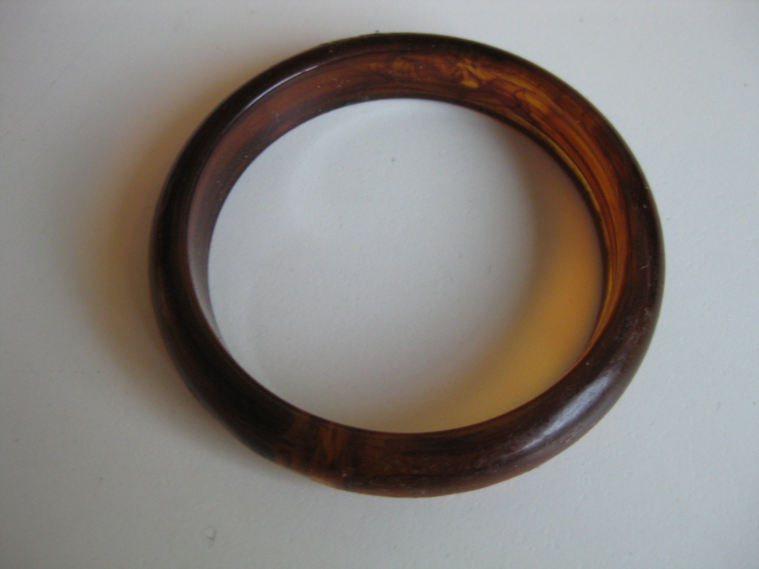 Vintage Brown Resin Bangle Bracelet