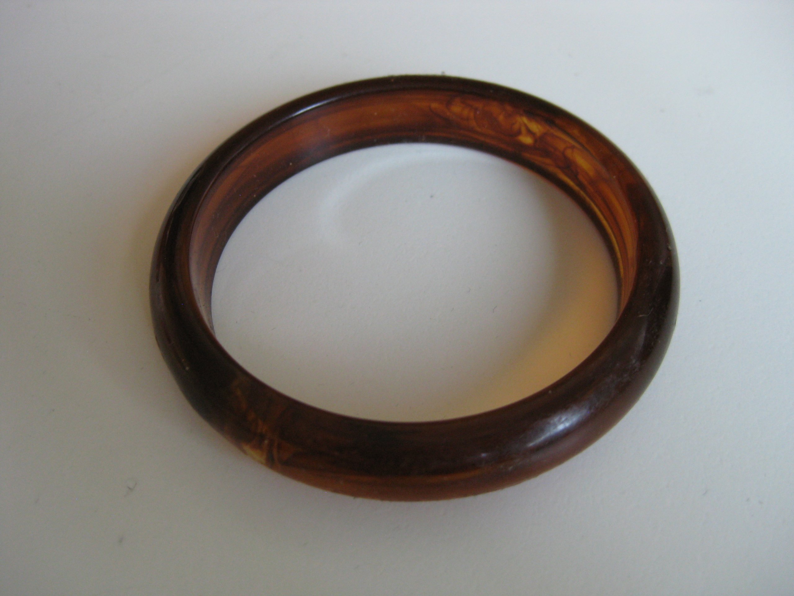 Vintage Brown Resin Bangle Bracelet image 4